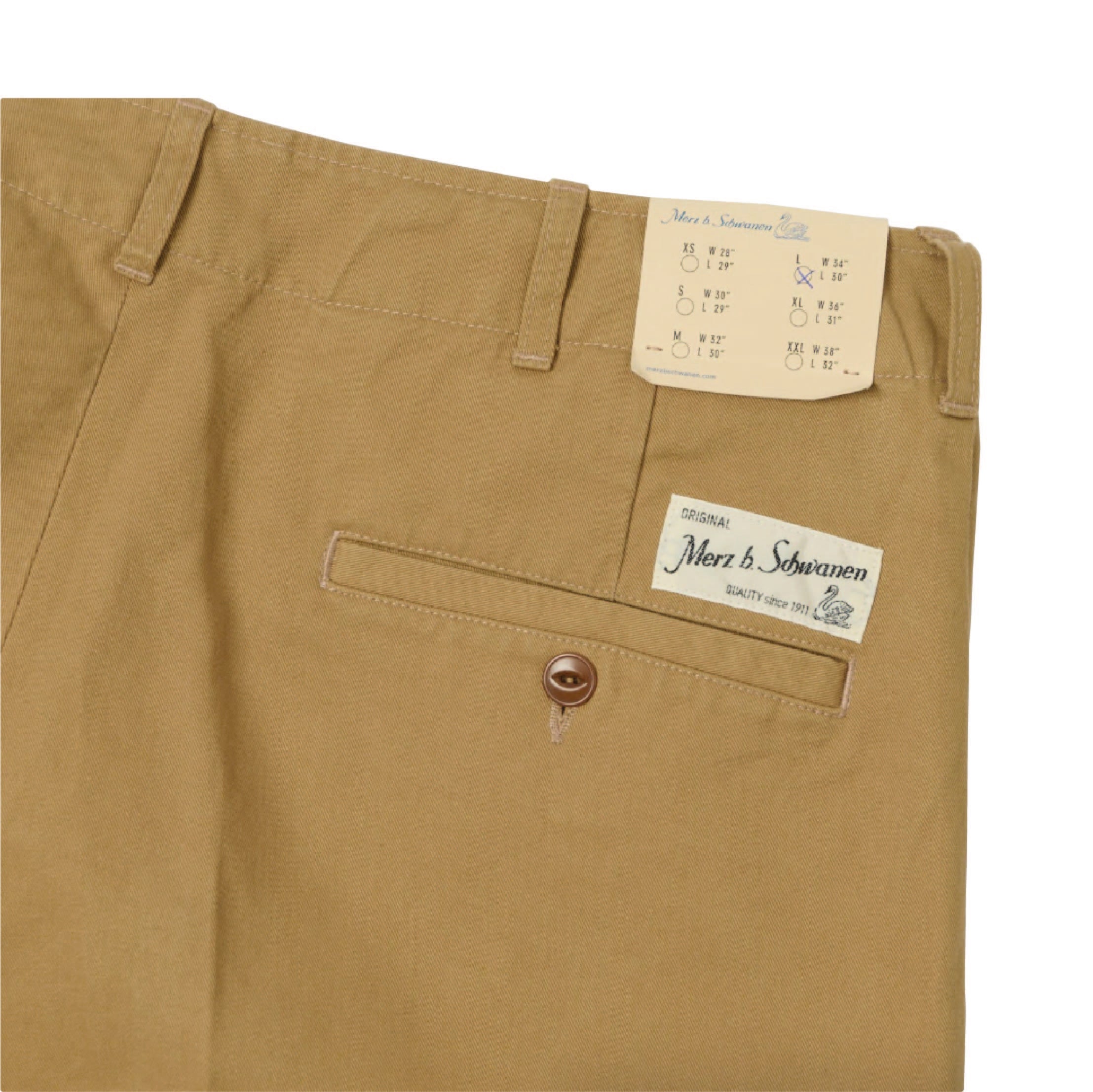 1920's Cotton Twill Worker Chino - Khaki