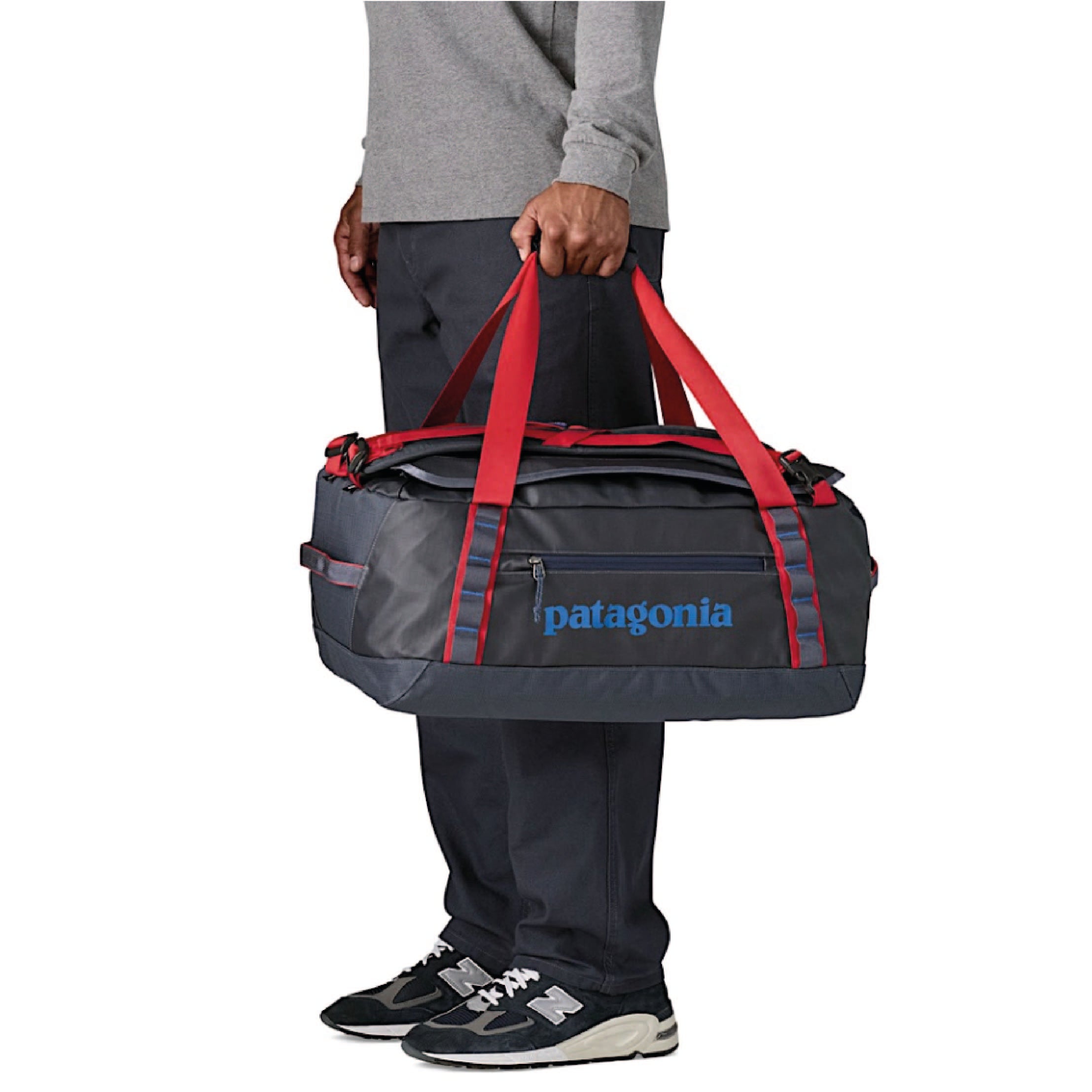 Black Hole Duffel 40L - Smoulder Blue w/Amanita Red