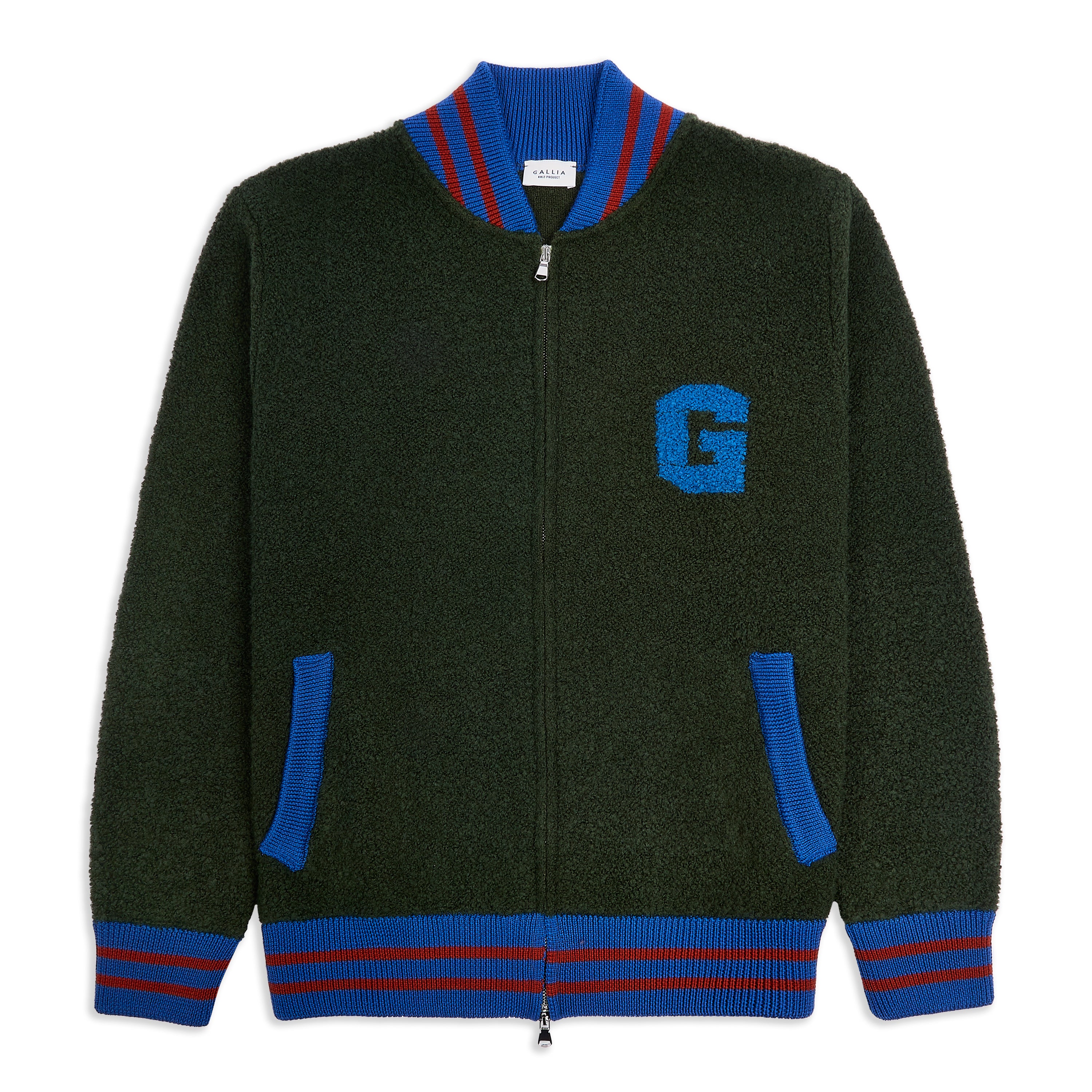 Gallia Lawson Varsity Cardigan Green/Blue