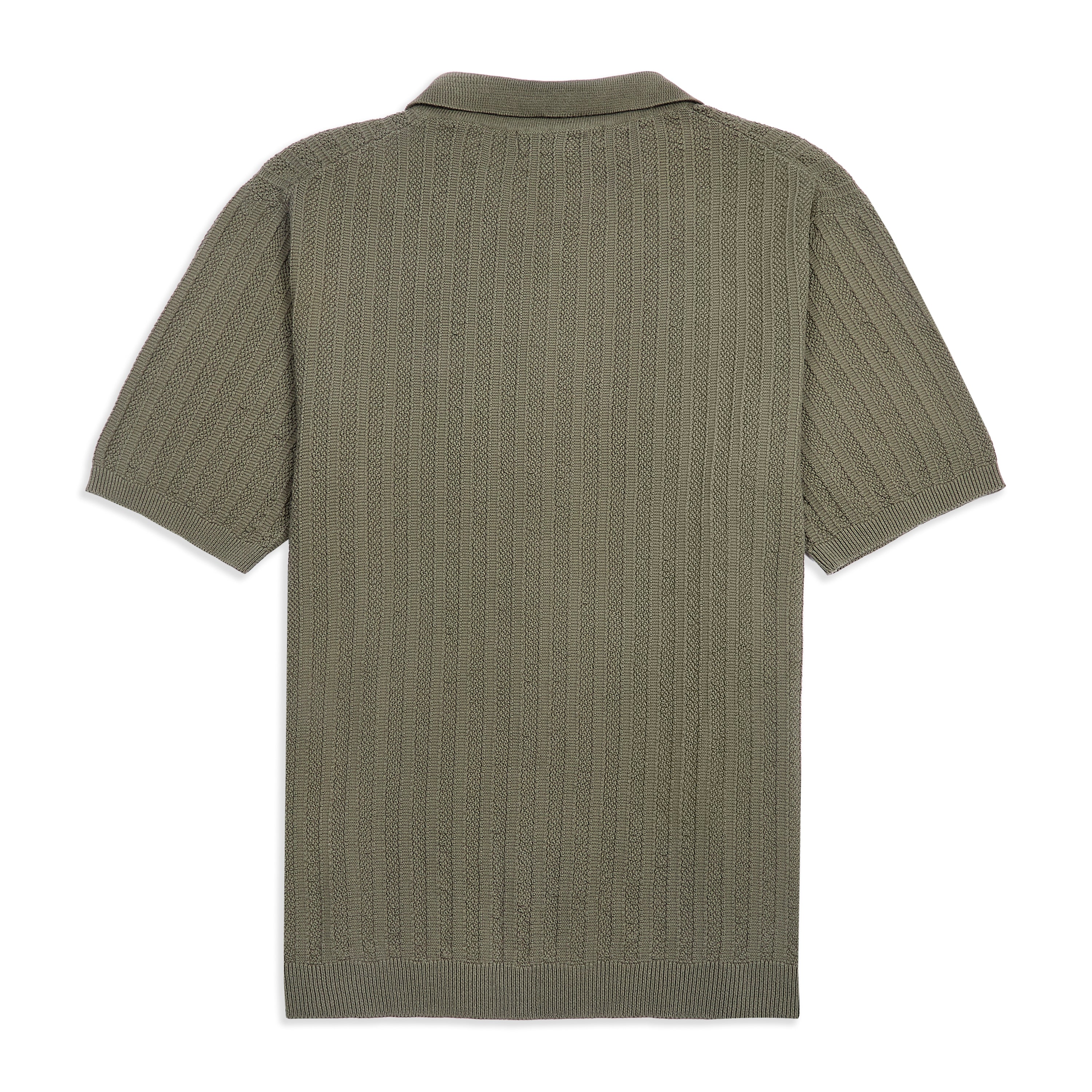Back view of Otto Shirt Texture - Palude by Pittari, highlighting its refined details.