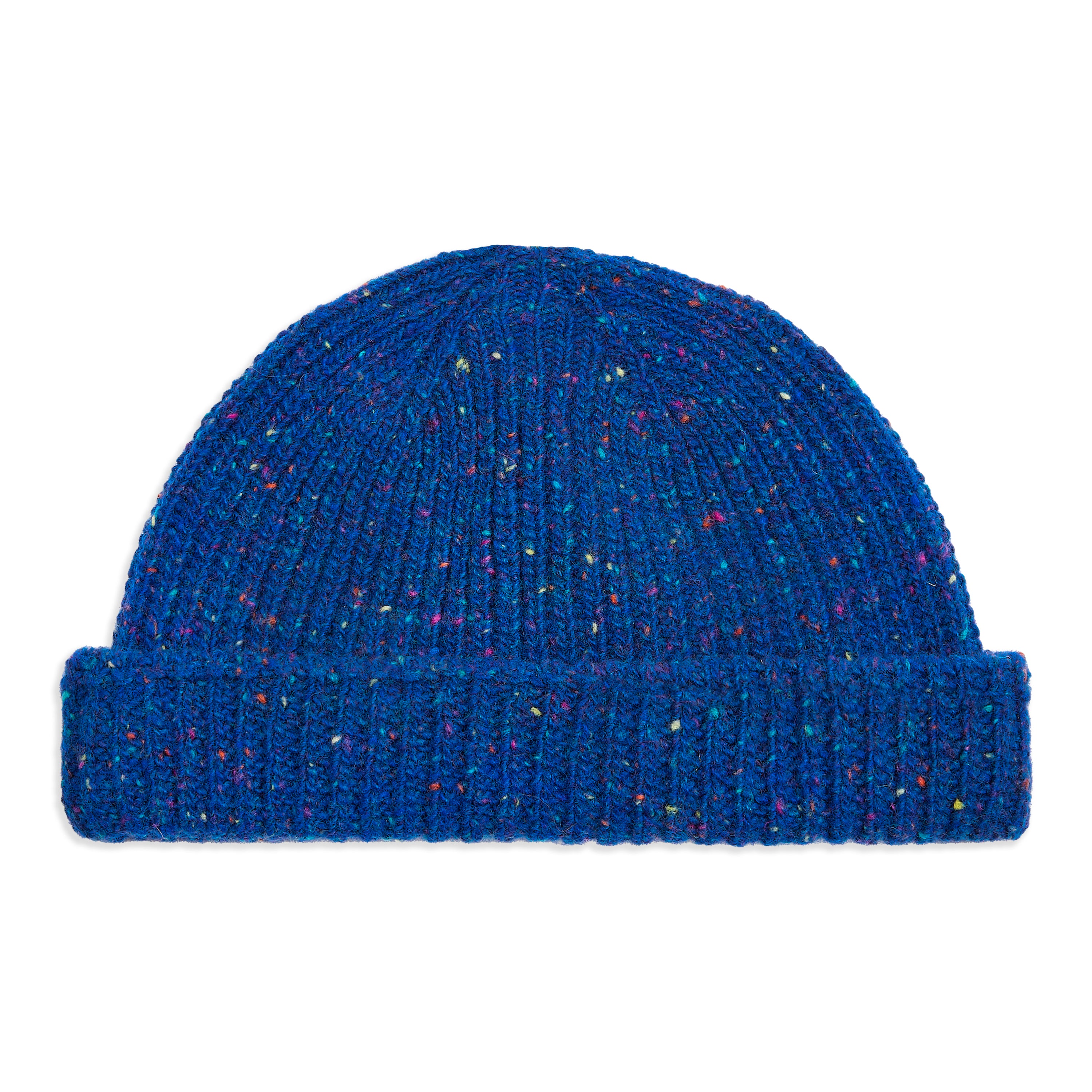 Donegal Wool Beanie Hat - Royal Blue