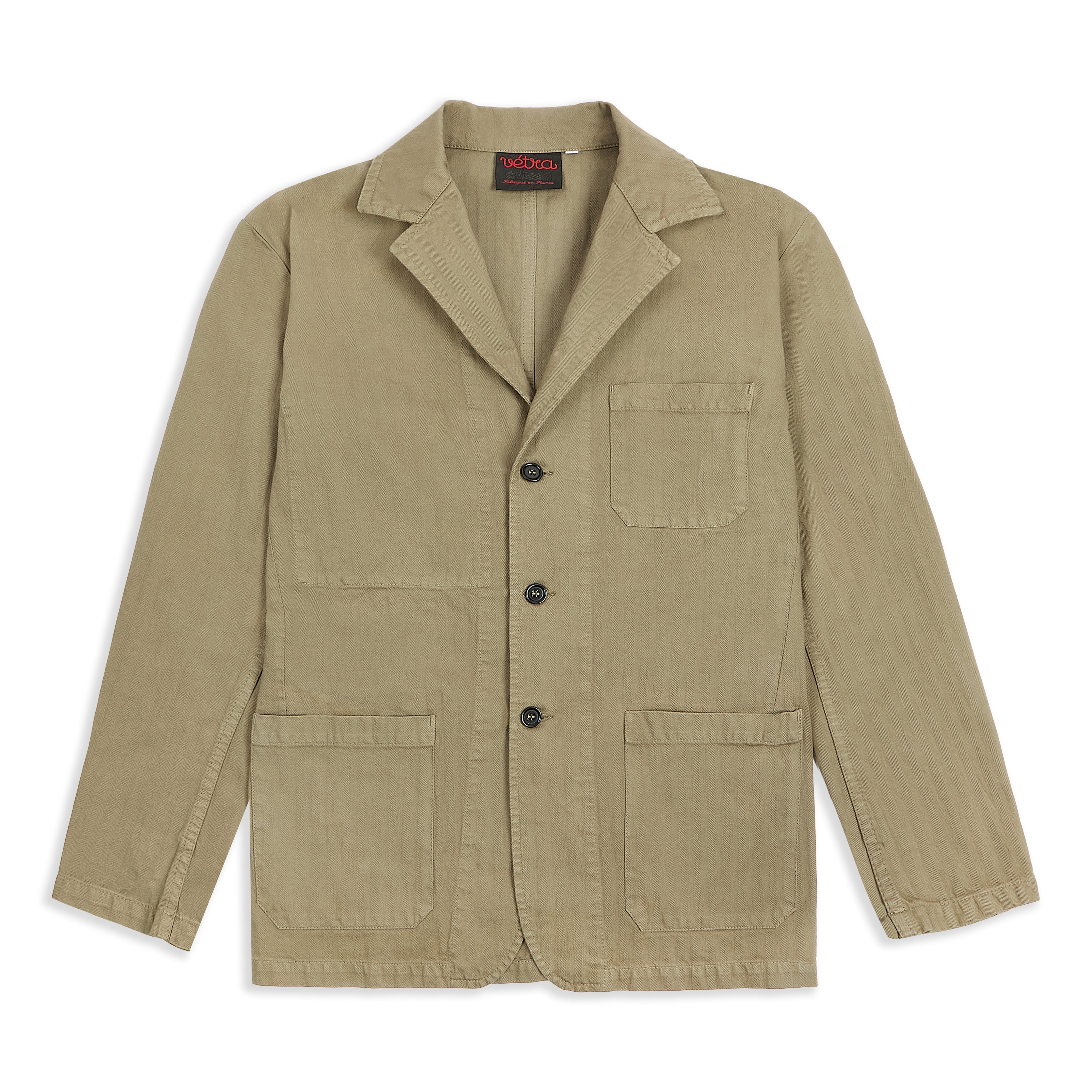 Vetra Herringbone Blazer - Desert | Burrows & Hare