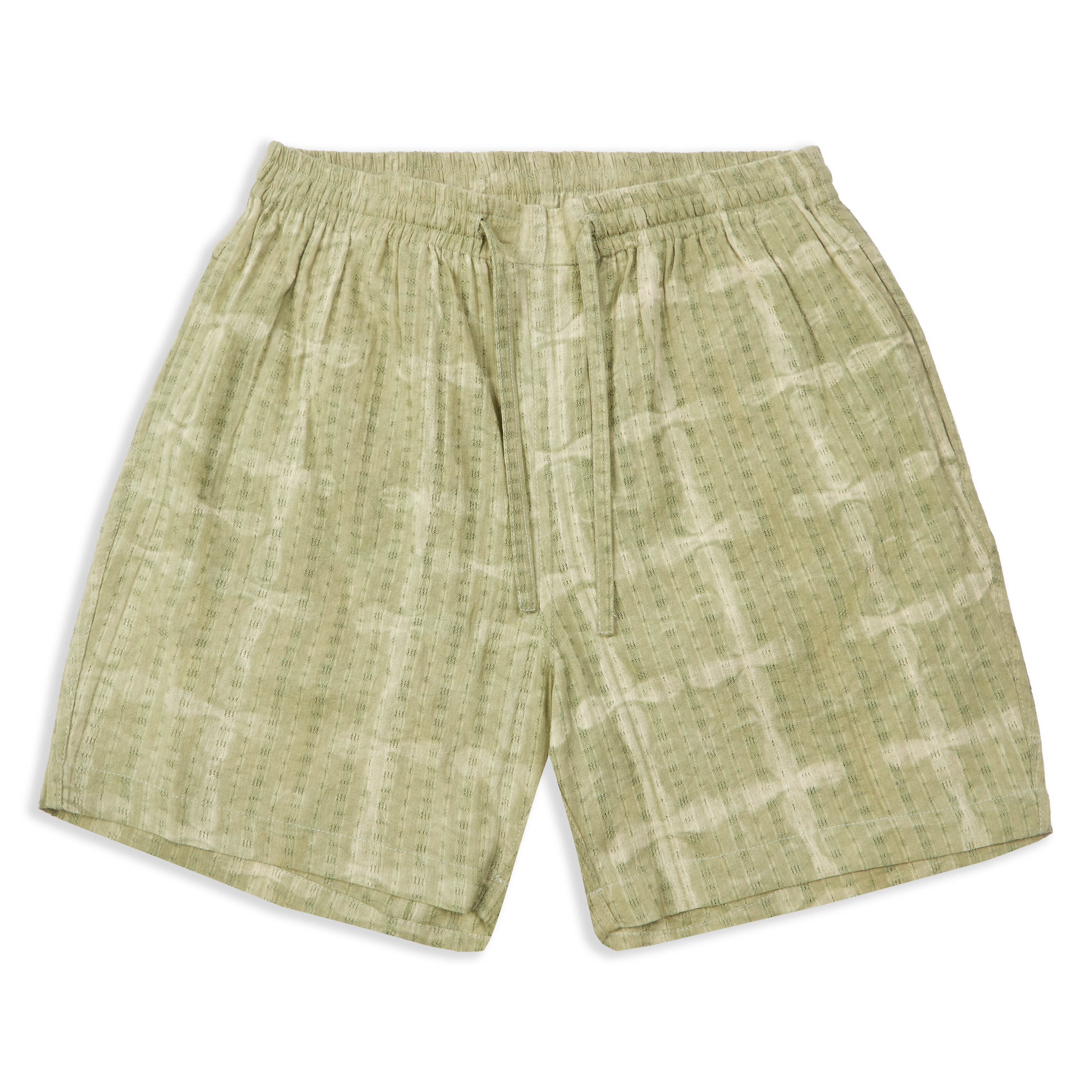 Kardo Olbia Drawstring Shorts in Shibori Mint, crafted from 100% cotton.