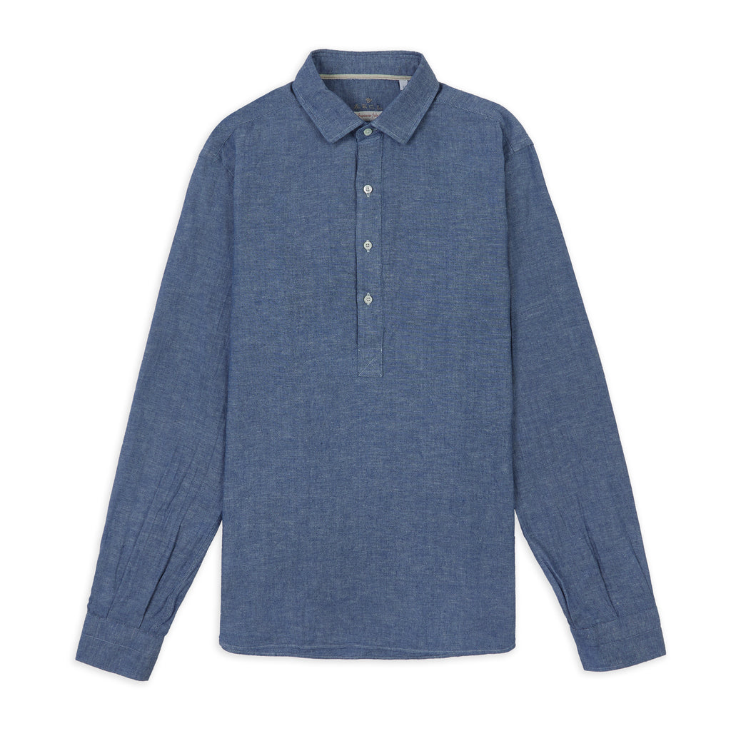 A.B.C.L. Pop Over Shirt - Selvedge – Burrows & Hare