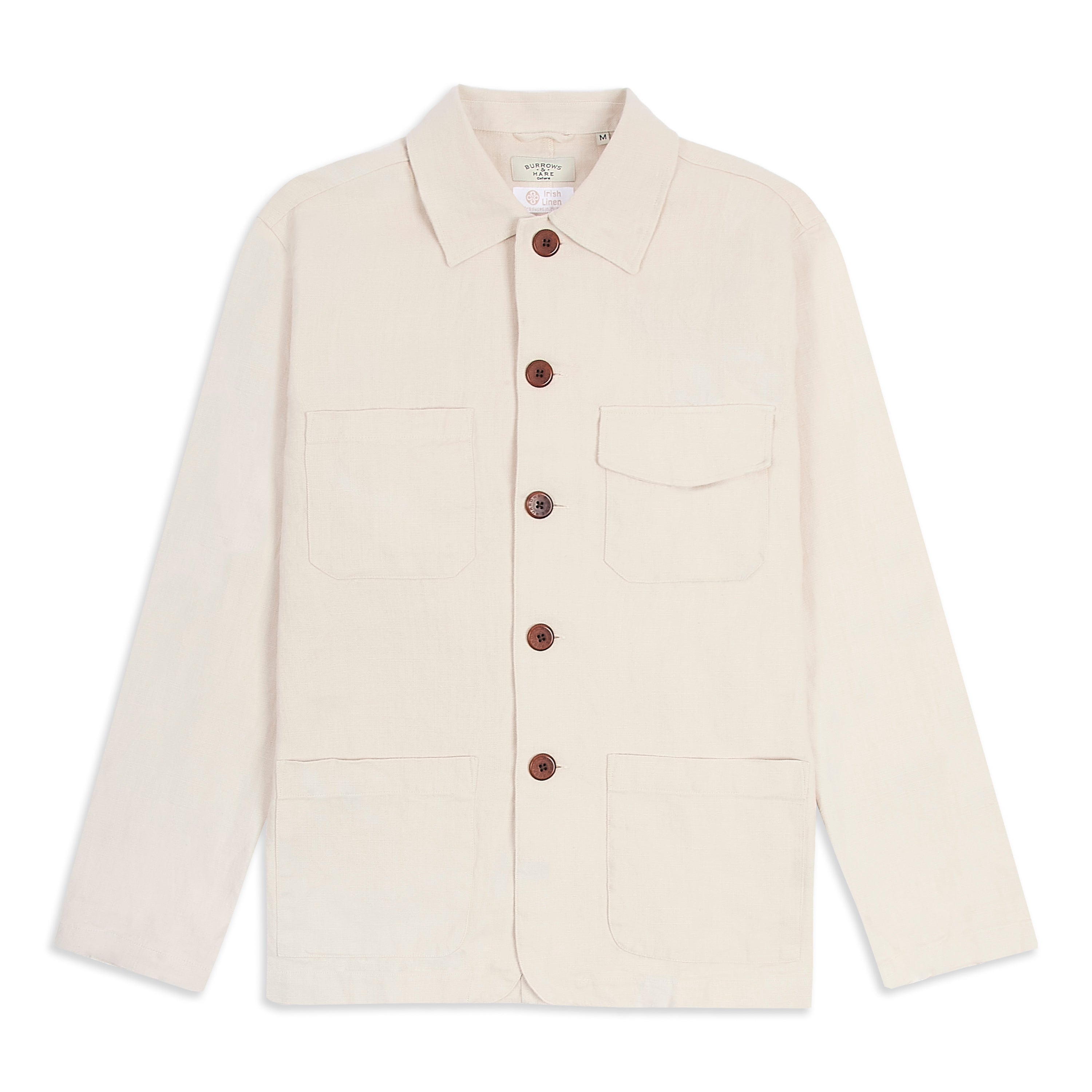 Linen Jericho Jacket - Lime White
