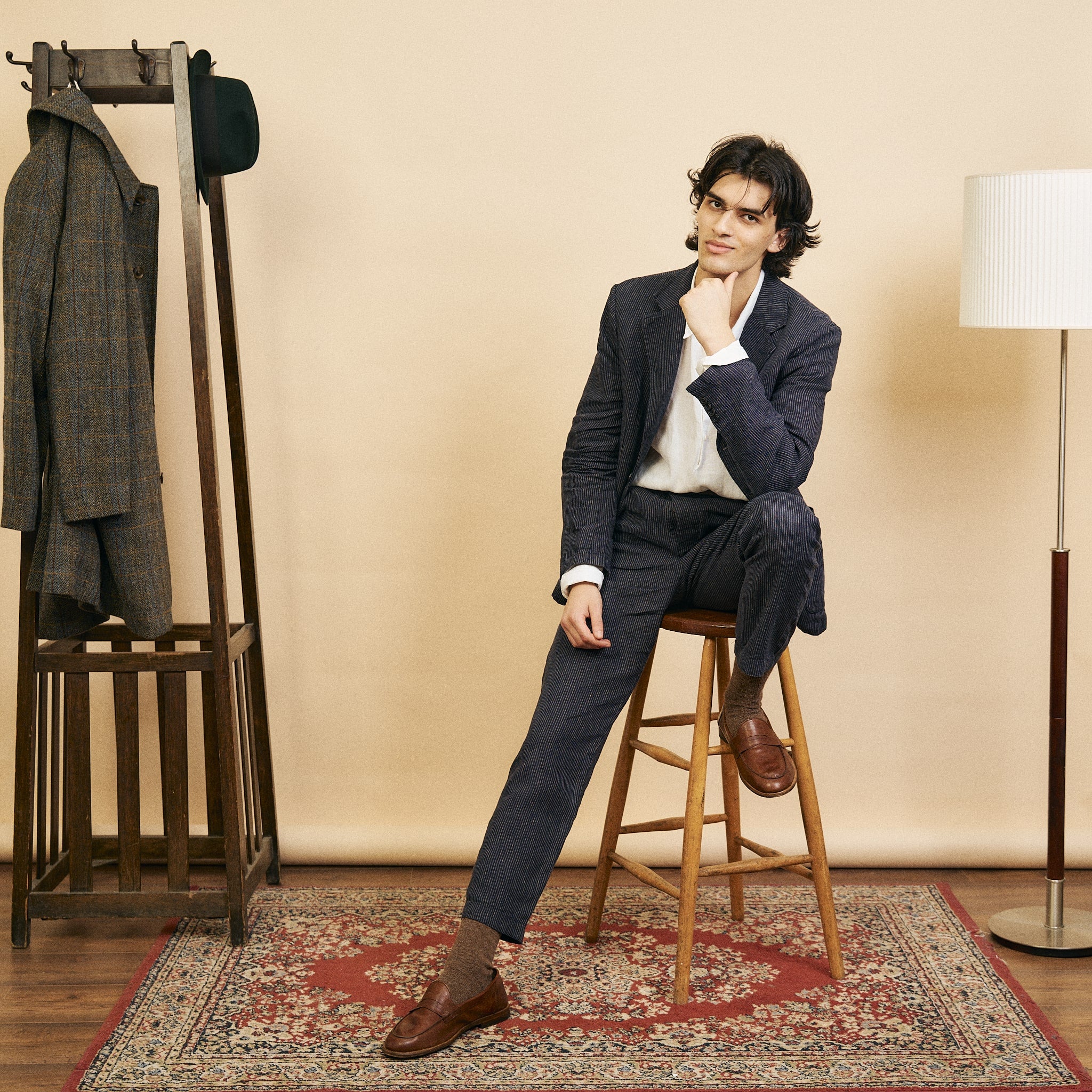 Burrows & Hare Blazer - Stripe Navy