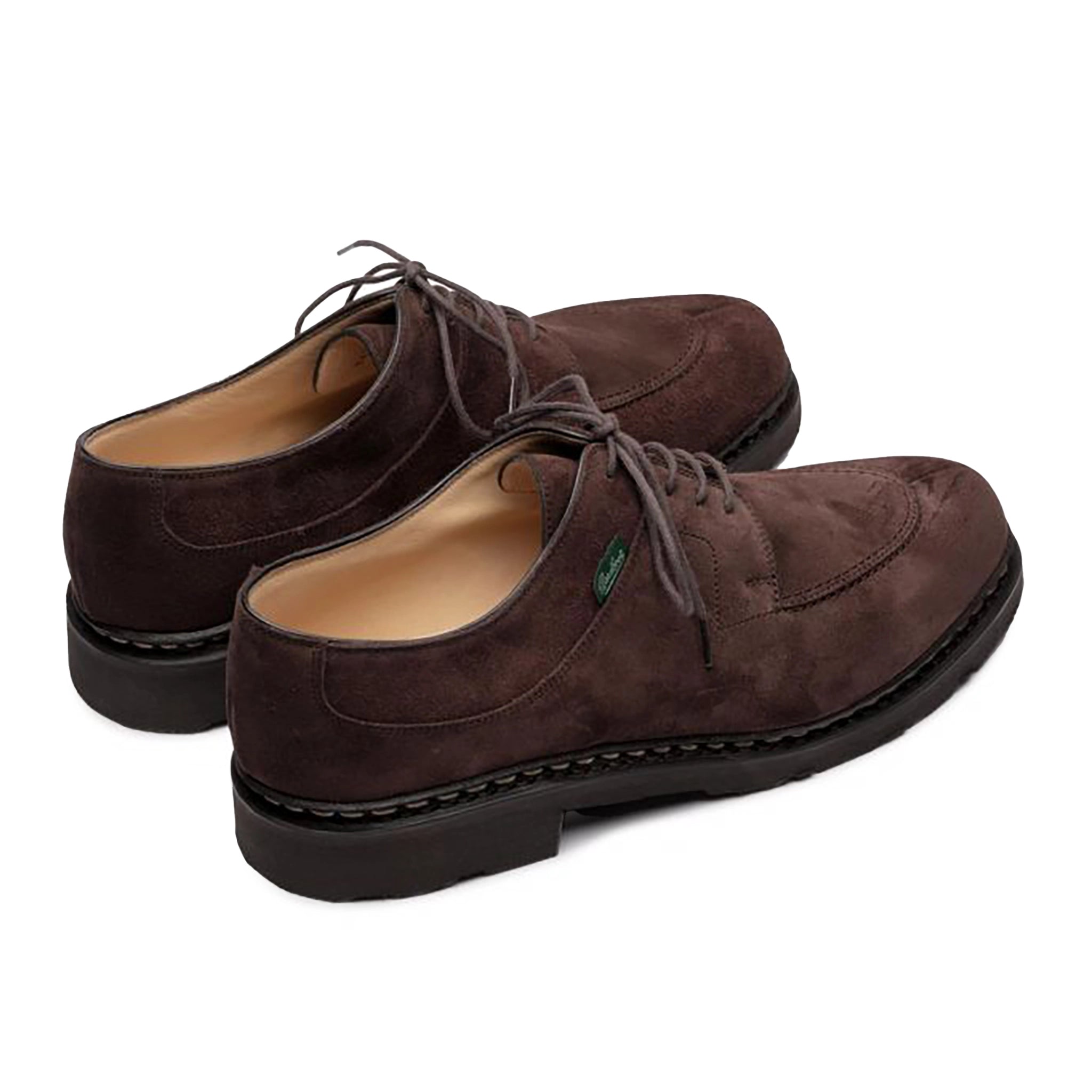 Paraboot Avignon Shoe in Velours Congo, featuring a natural rubber sole.