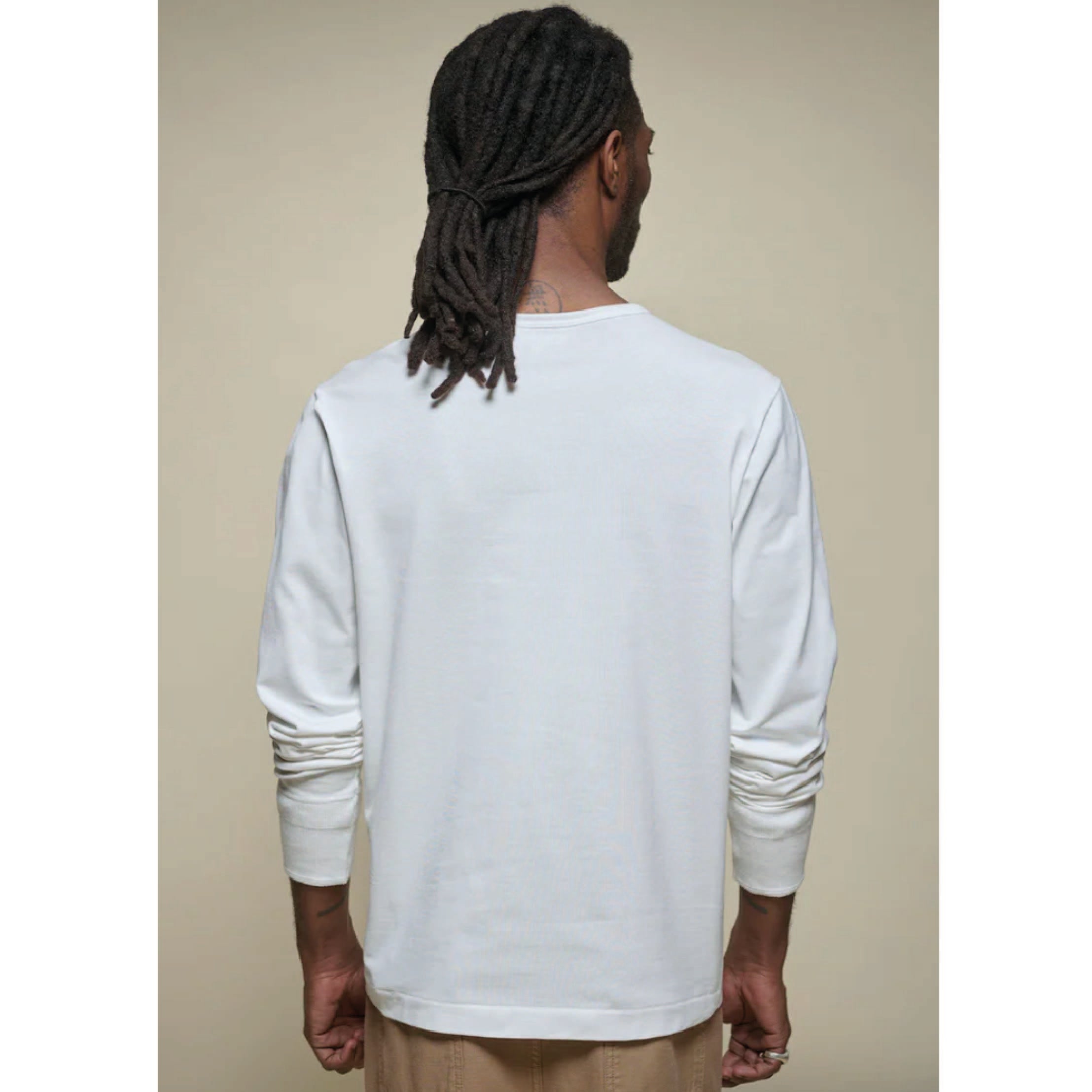Mid-Century Machine Refined Fit Long Sleeve Henley - White