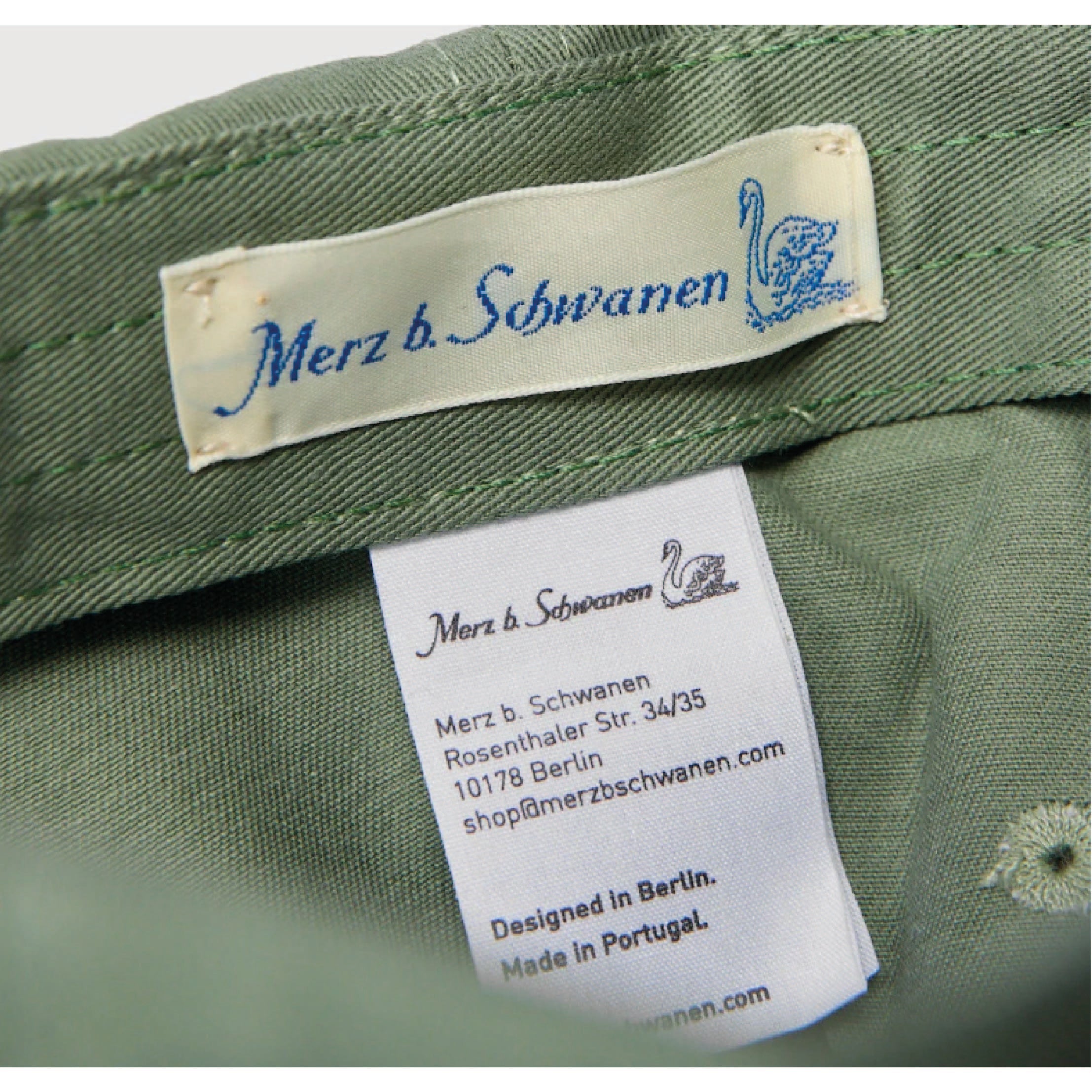 Swan Logo Cotton Twill Cap - Light Army/Nut