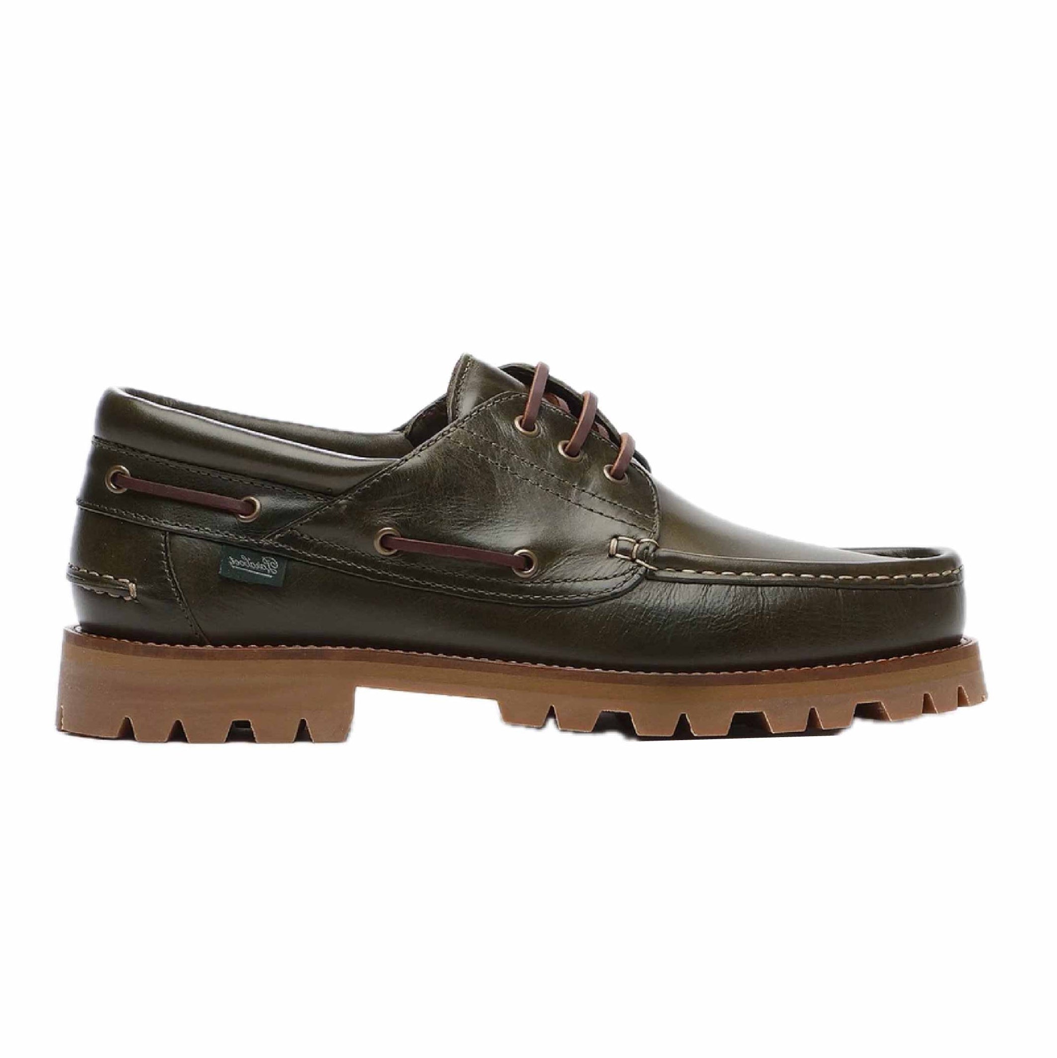 Paraboot Briac - Lisse Vert in premium smooth cowhide leather.