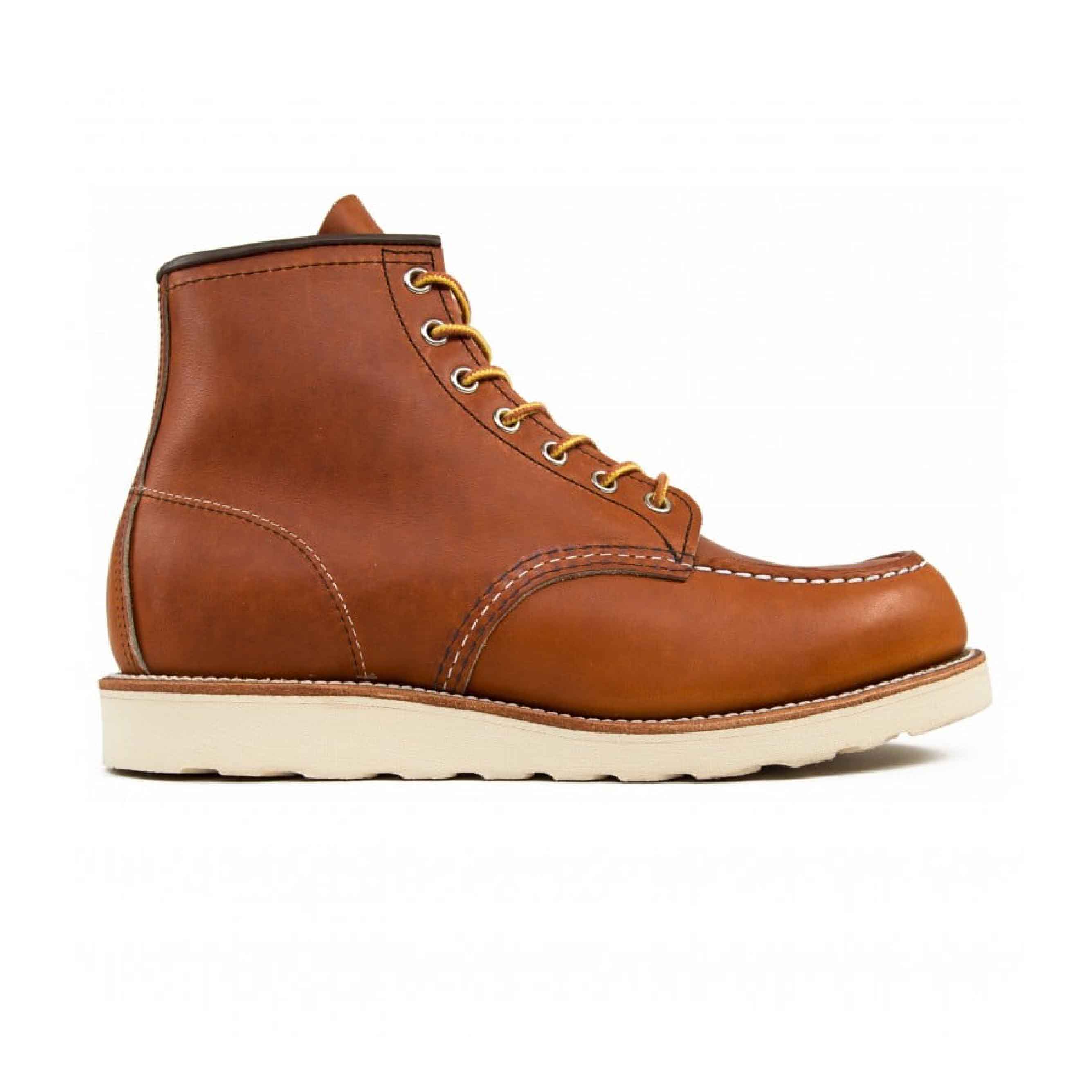 Red Wing Moc Toe 875 Boot in Oro Legacy Leather | Burrows & Hare