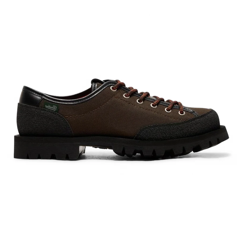 Montana/Jannu Noire Toile Bronze by Paraboot in black leather and bronze canvas.