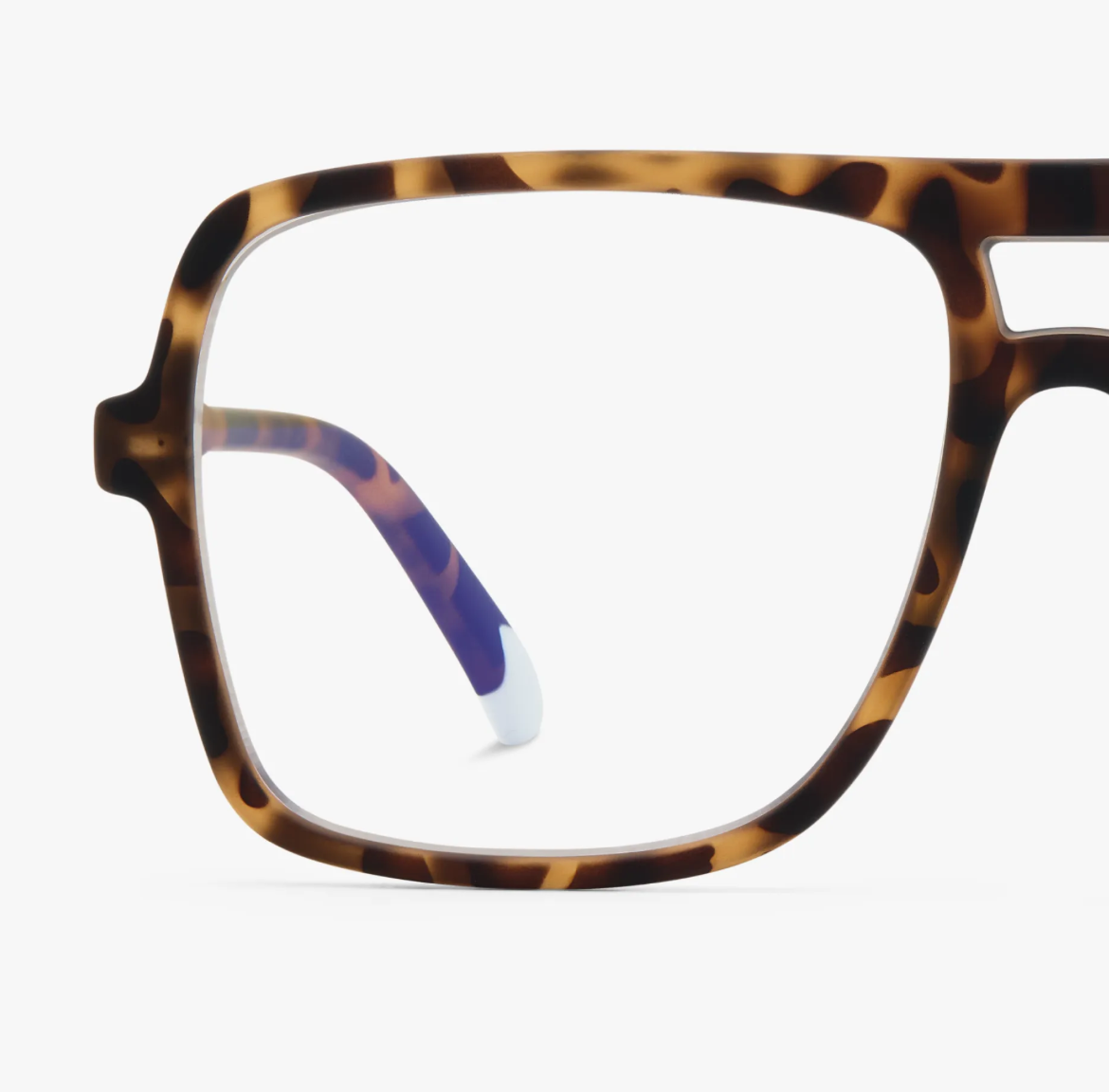 Barner Jake Matte Tortoise with blue light blocking CR39 lenses, tortoiseshell frame.