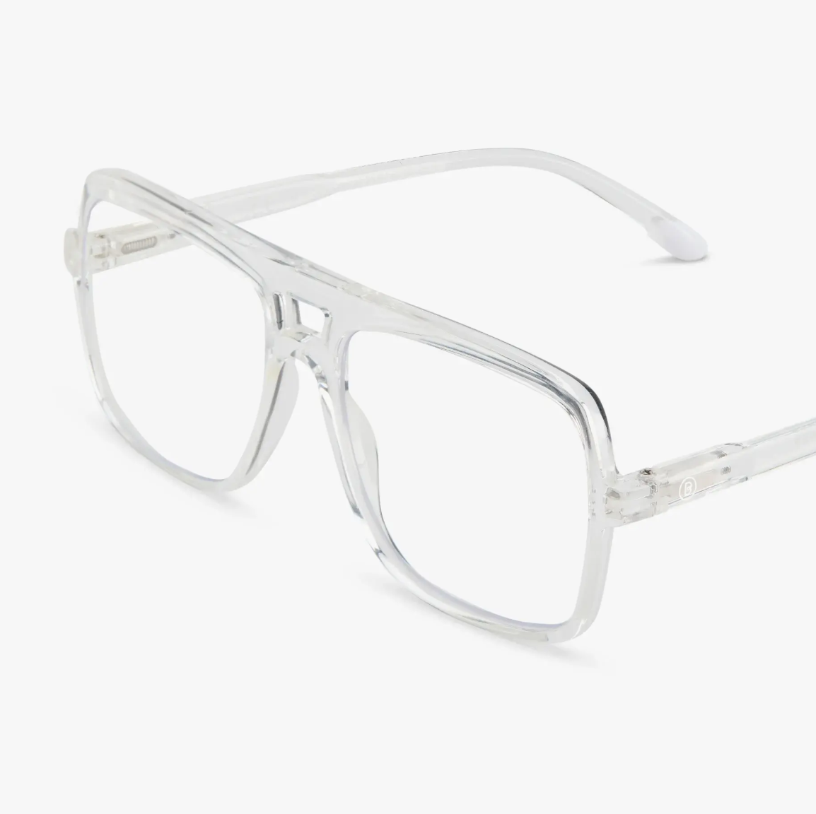 Barner Jake Glossy Crystal Sun sunglasses showcasing crystal-clear TR-90 frames.