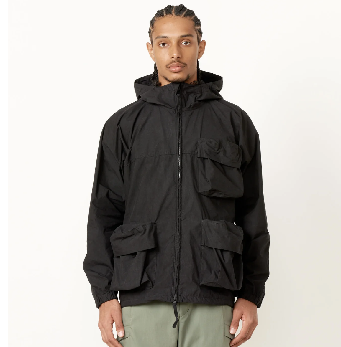 Snow Peak Indigo C/N Parka - Black in Black — view 5 of 5 | Burrows & Hare