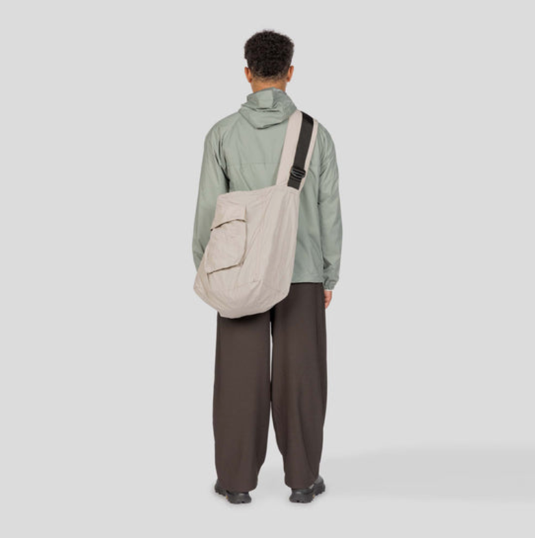 Snow Peak Ripstop Wrap Cross Bag - Greige in Greige — view 3 of 4 | Burrows & Hare