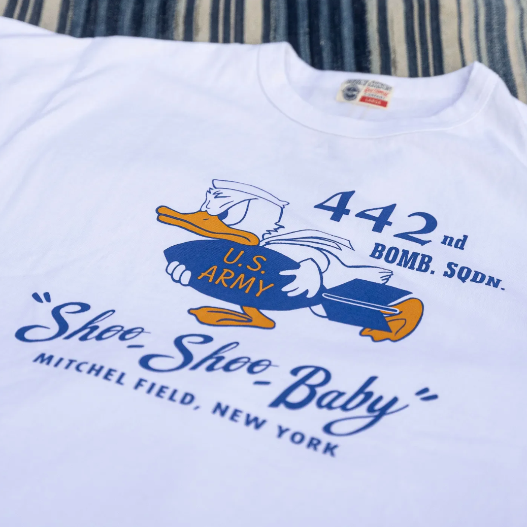 T-Shirt - 442nd Bomb Sqnd "Shoo-Shoo-Baby" - White