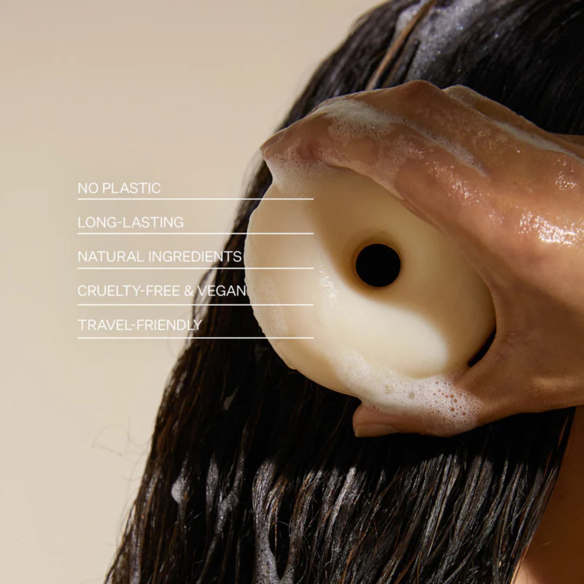 Kinfill Shampoo Bar made with natural ingredients, featuring a warm Tonka Bean scent.