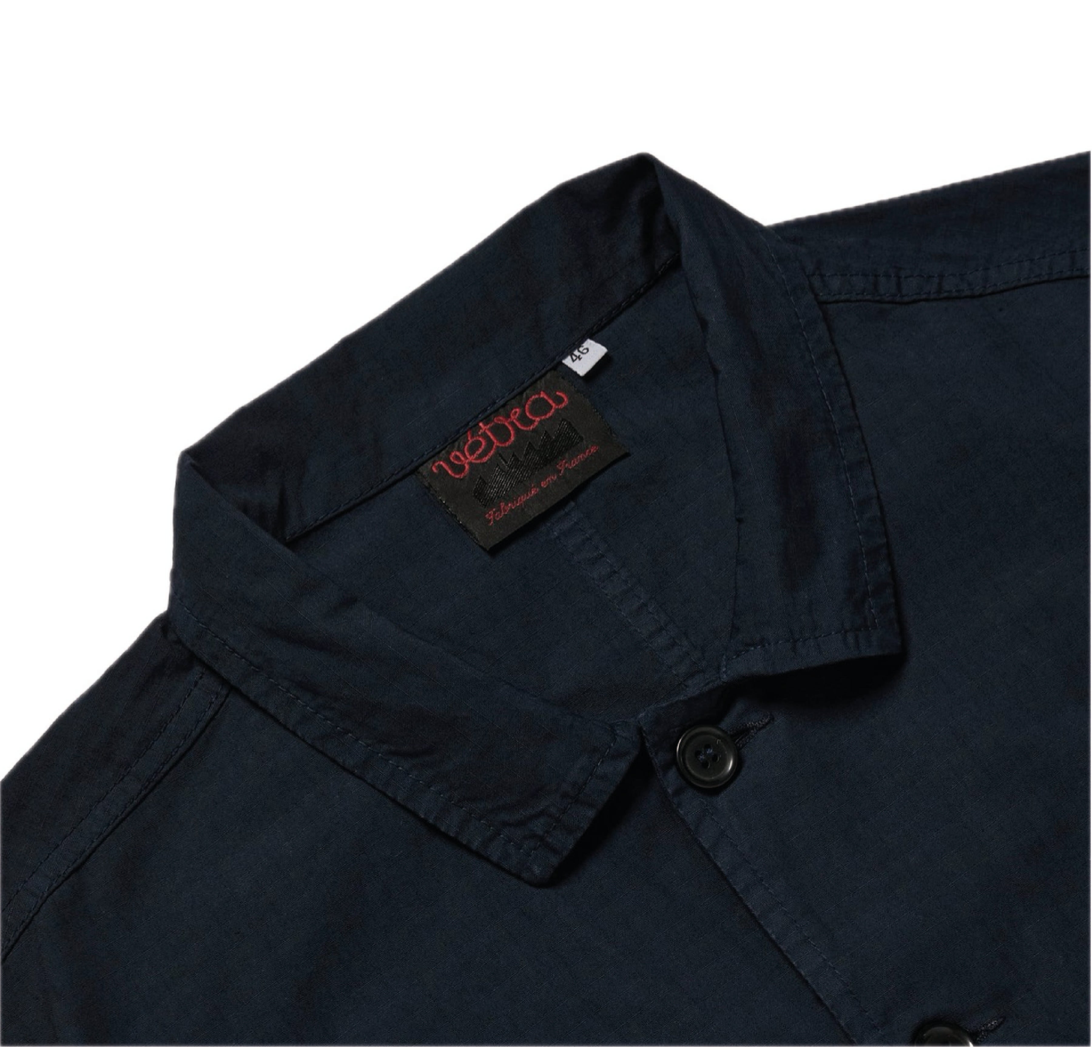 Organic Ripstop Weaved Bomber Jacket - Navy