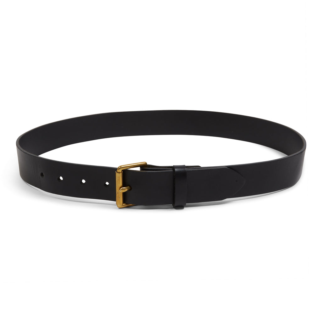 Burrows & Hare Bridle Leather Belt - Black