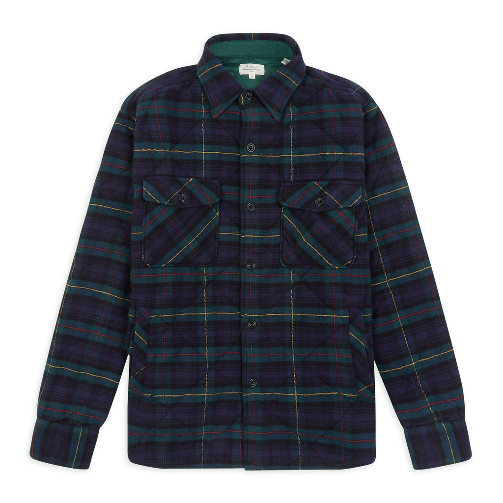 Hartford Peter Quilted Over Shirt - Tartan