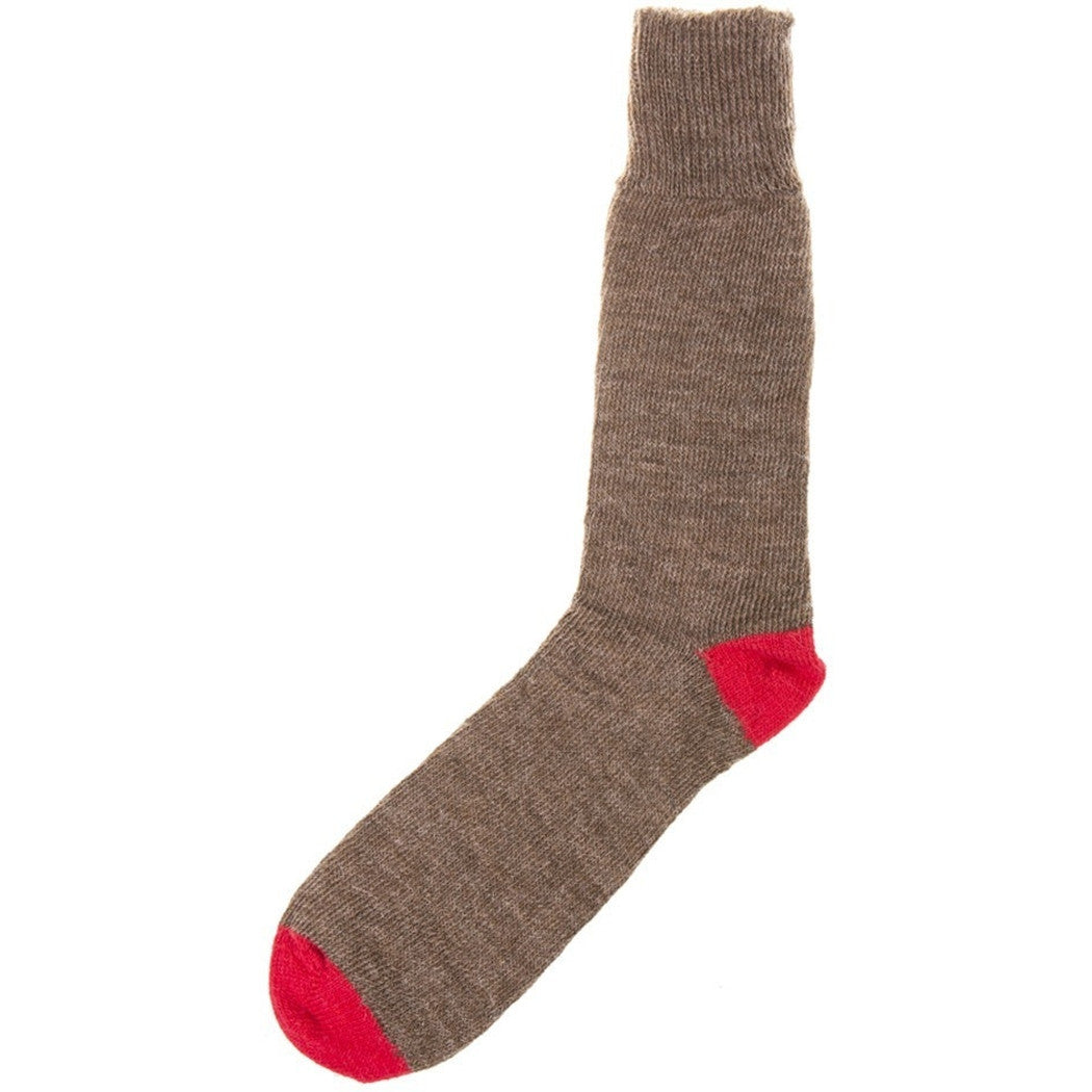 Burrows & Hare Alpaca Socks - Brown - Burrows and Hare