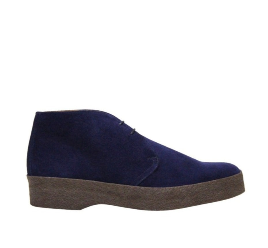 Sanders Suede Chukka Boots Japanese - Navy – Burrows & Hare