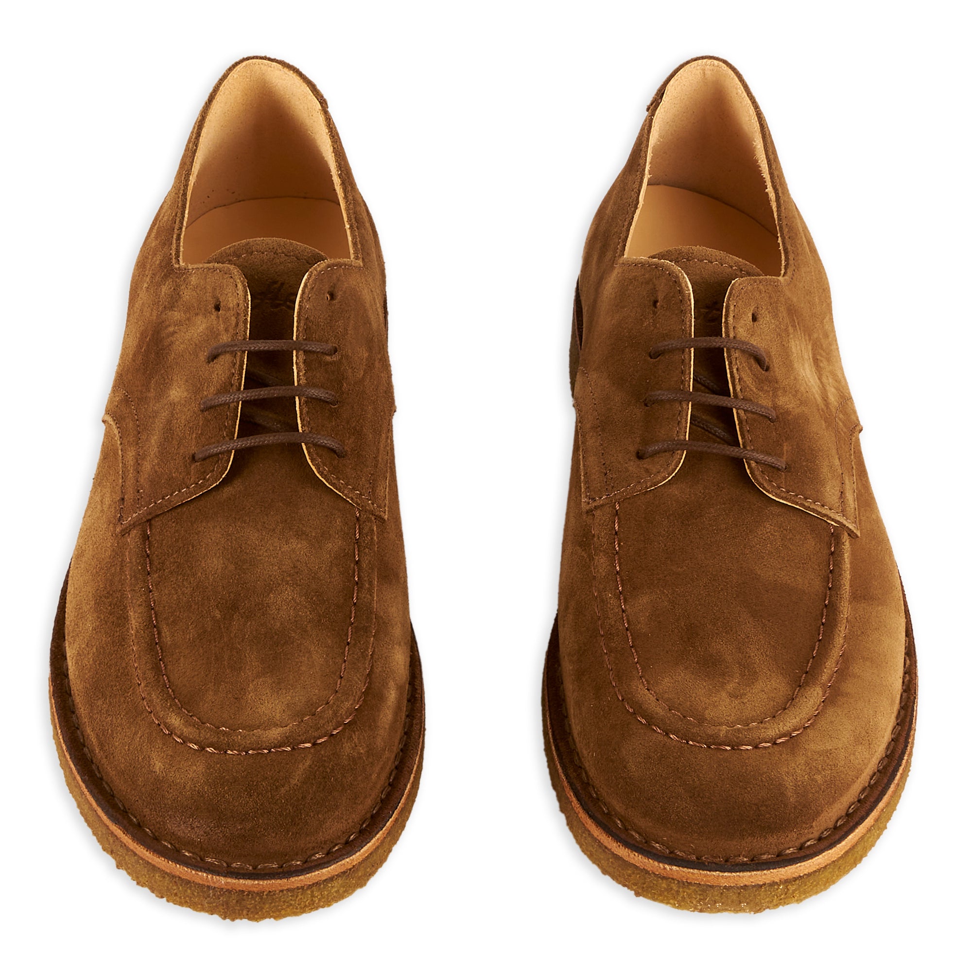 Sole view of Astorflex Carlflex Dark Khaki Boots with natural plantation crepe rubber.