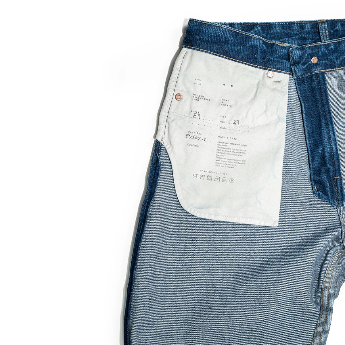 E9 Modern Straight Jeans - Mid Wash Indigo Spanish