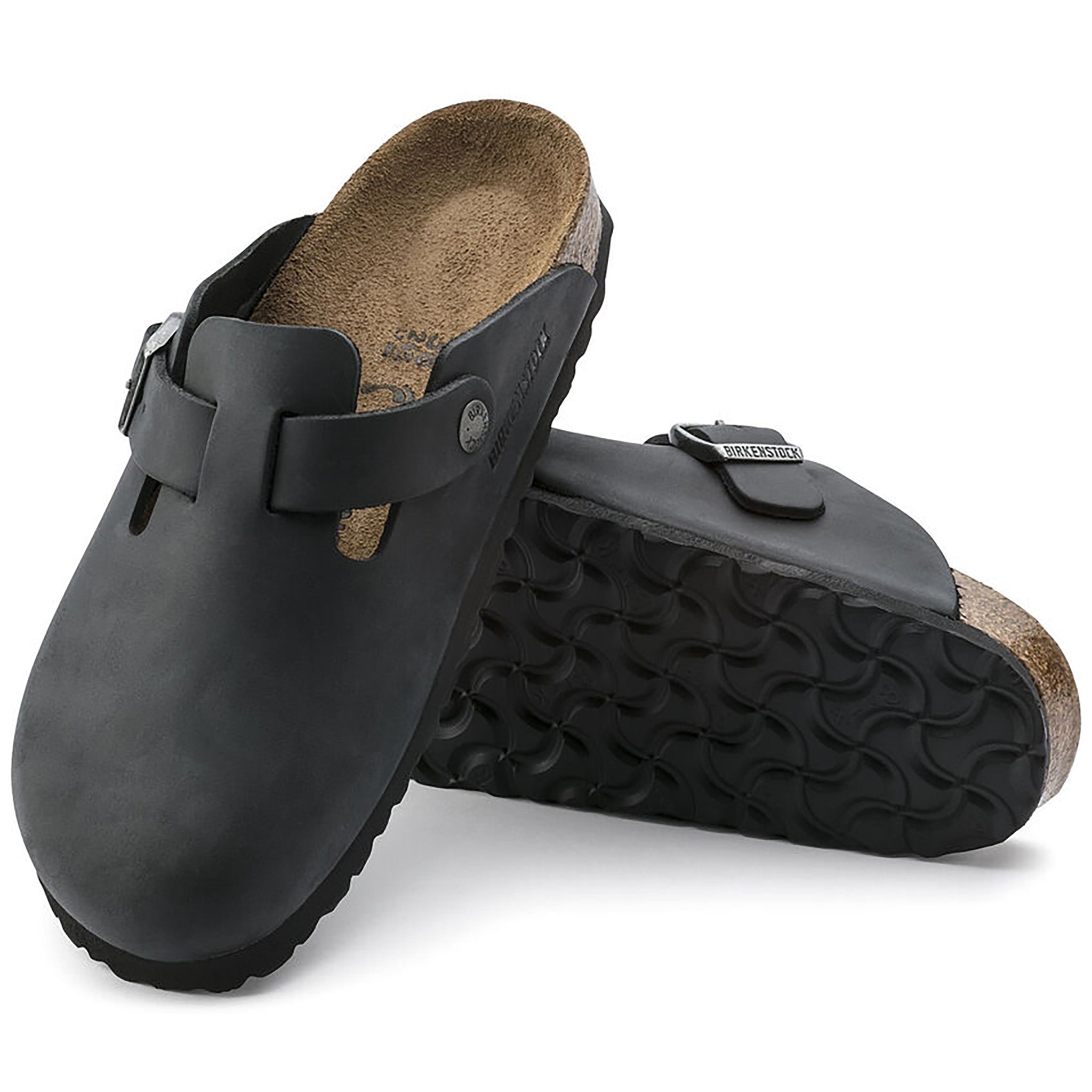 BIRKENSTOCK Boston Clogs - Oiled Leather Black