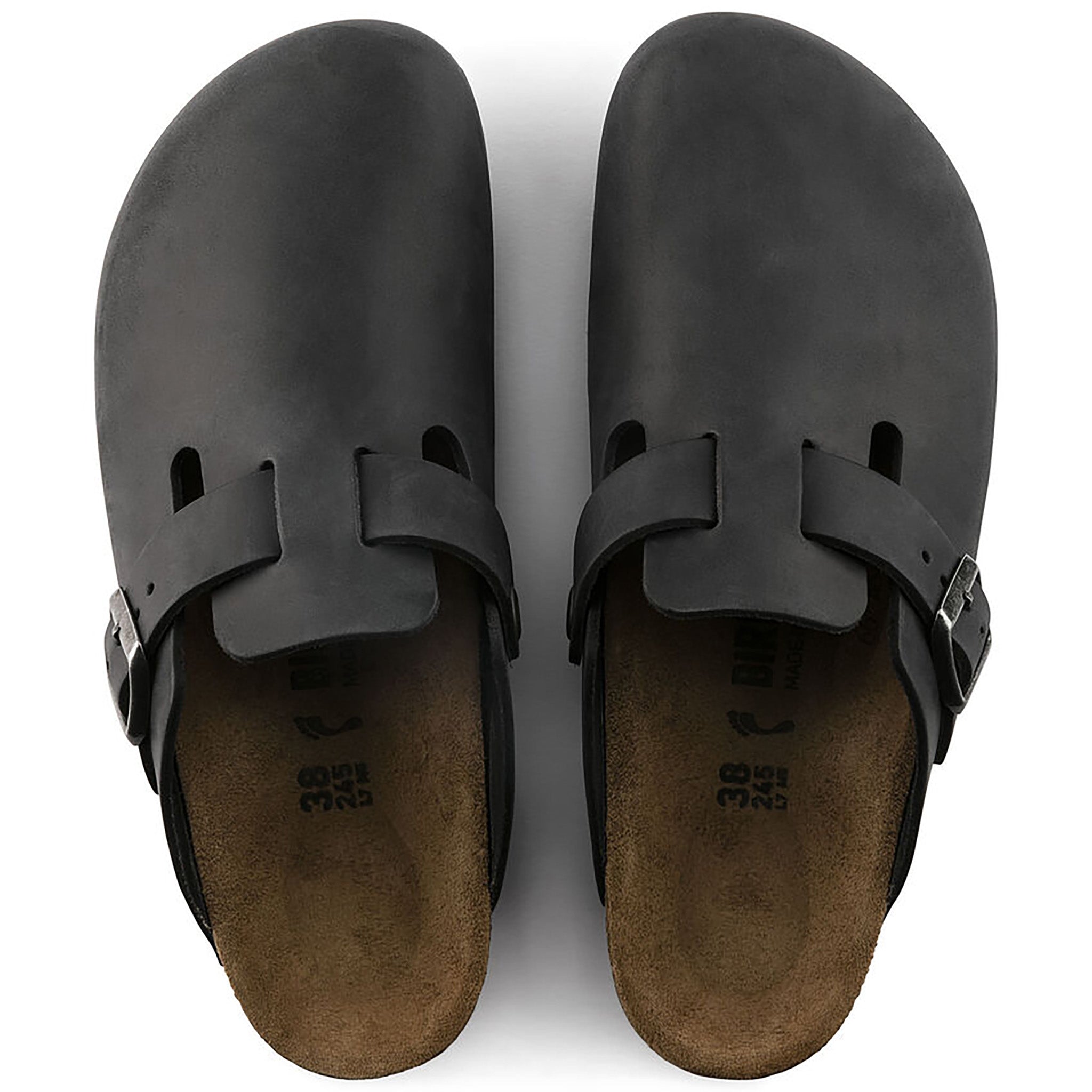 BIRKENSTOCK Boston Clogs - Oiled Leather Black