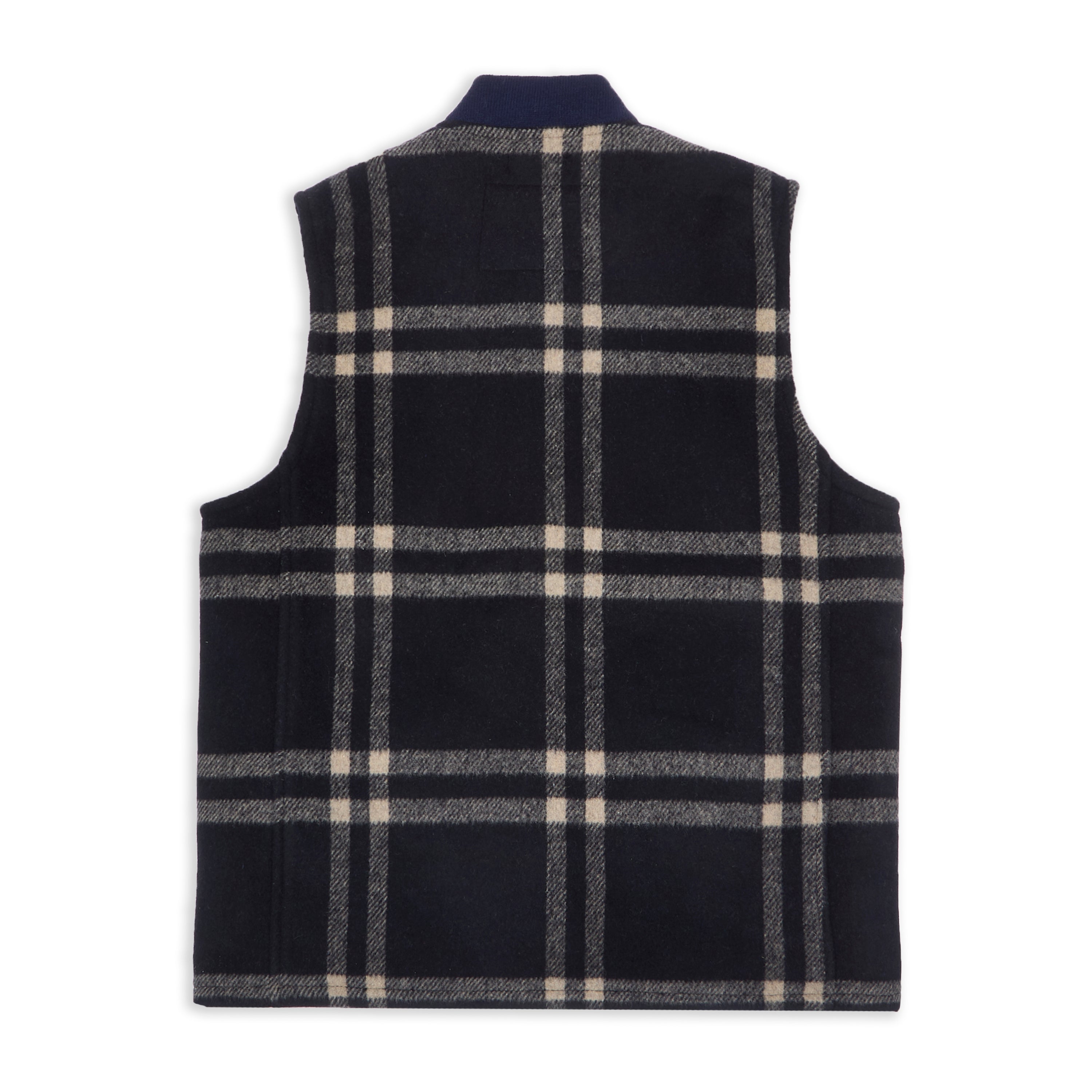 Wool Gilet - Navy Check