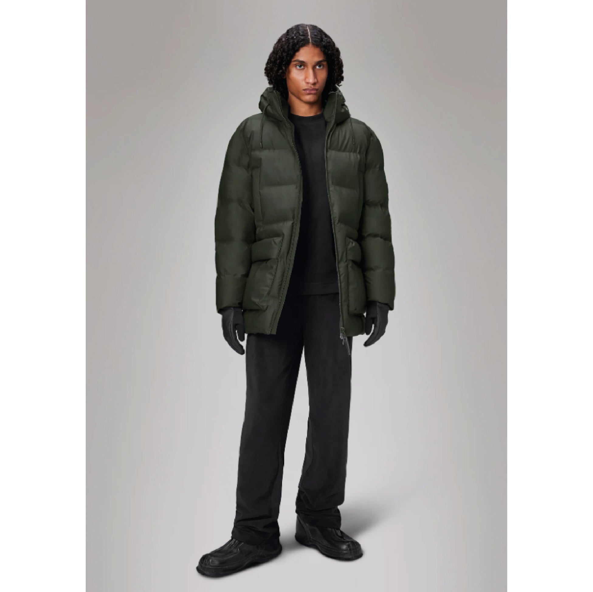 Alta Long Puffer Jacket - Green