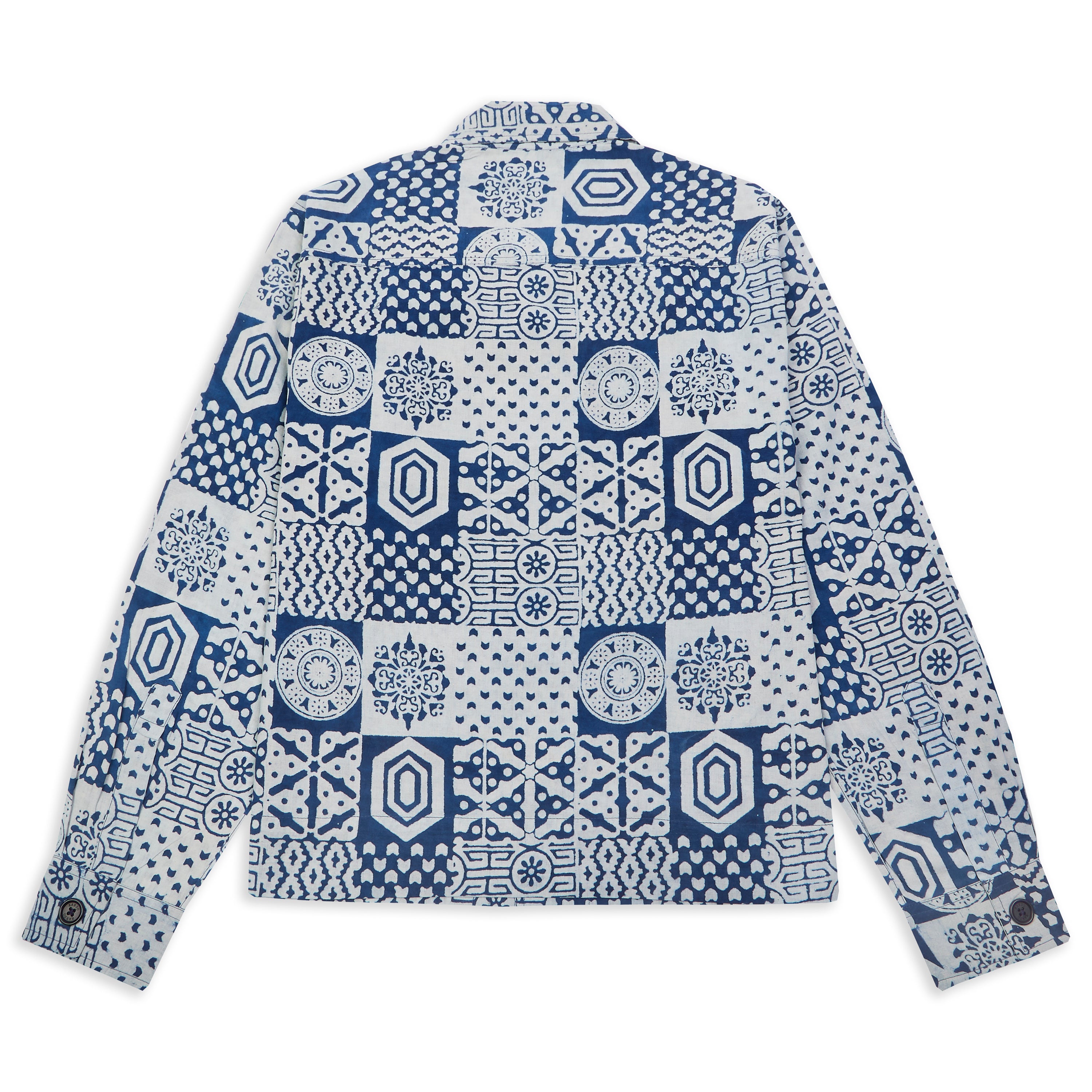  Jacket - Block Print Blue