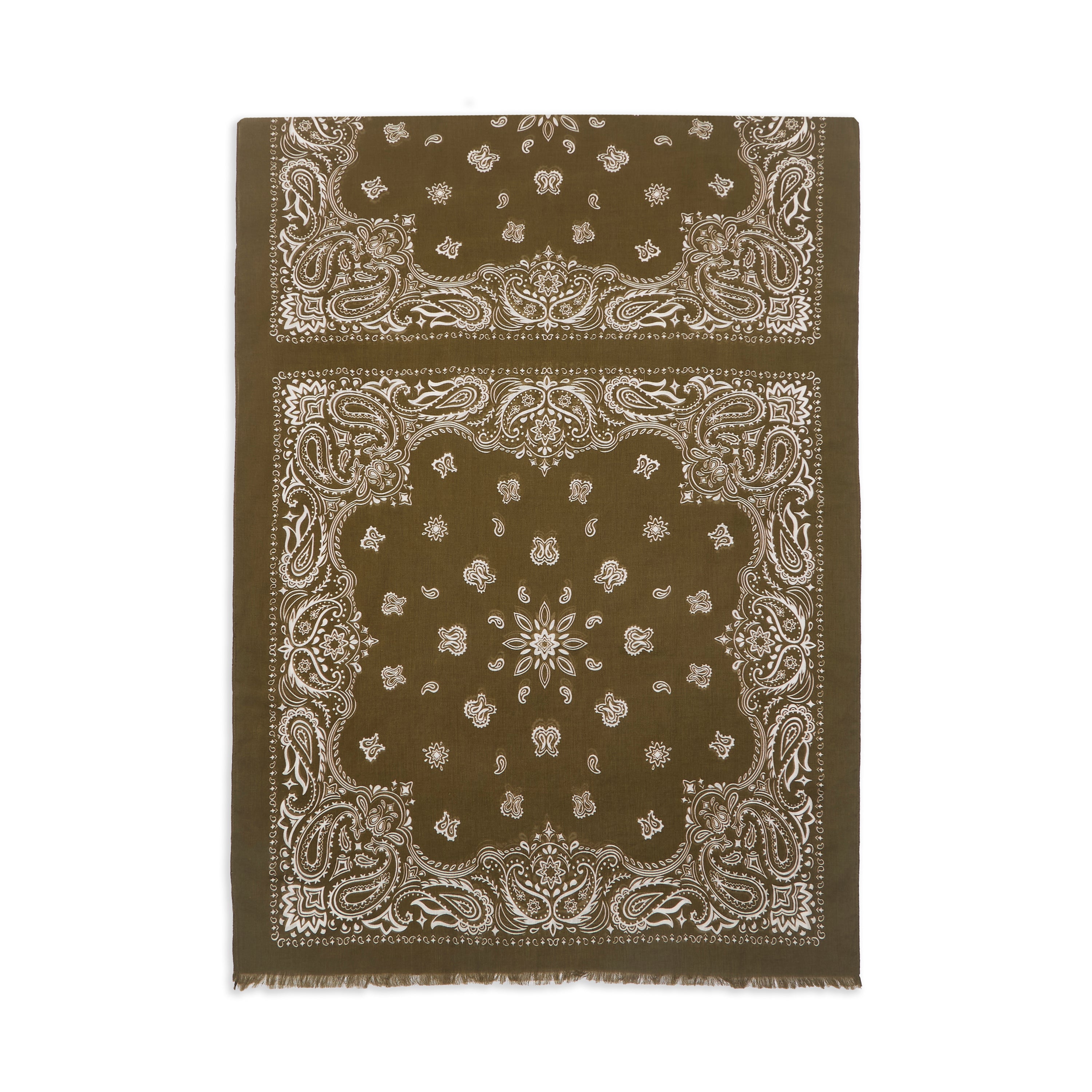 Cotton Bandana Scarf - Army