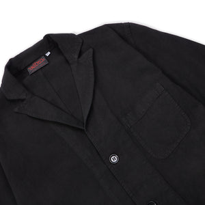 Vetra Cotton Weaved Blazer - Black Hopsack