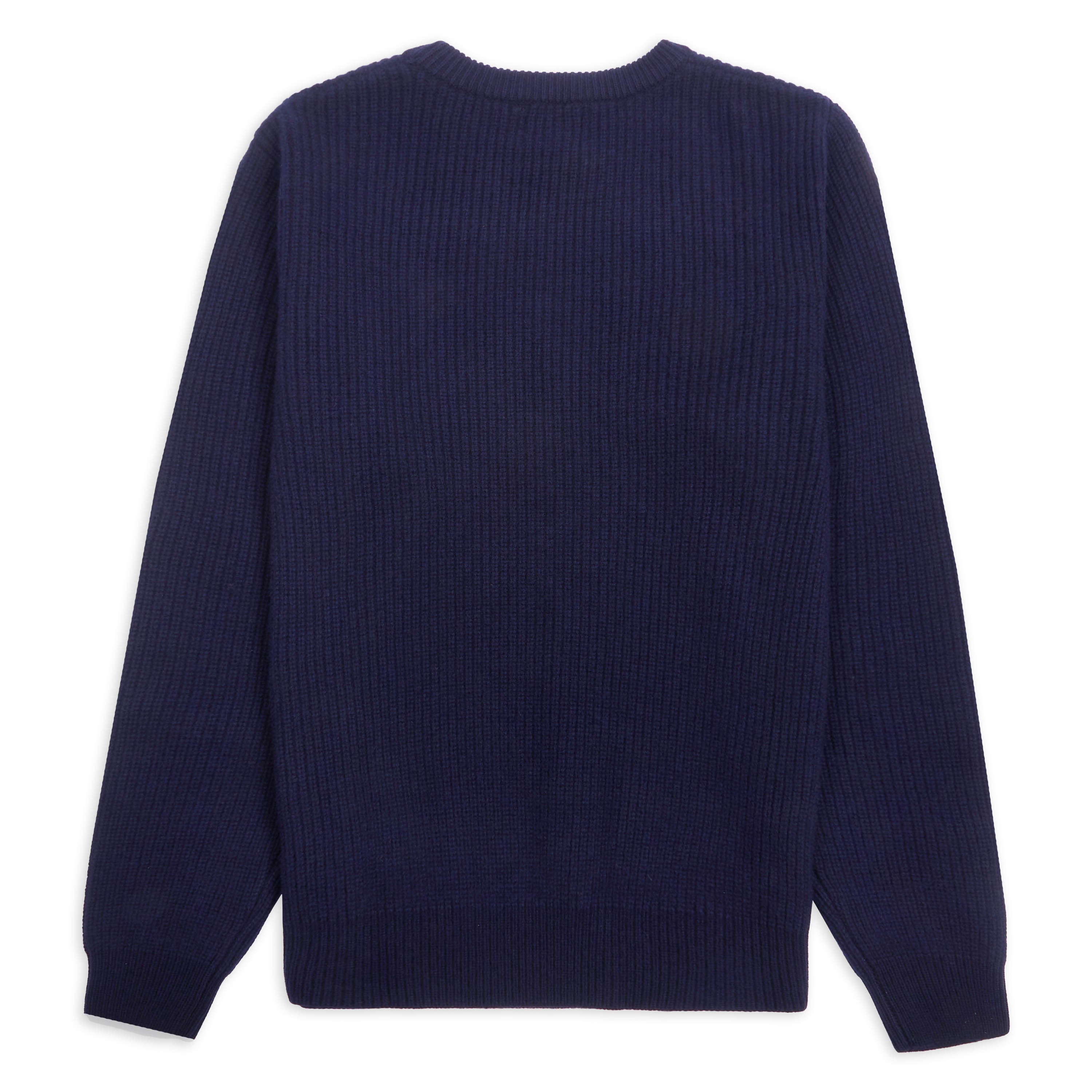 Ribbed Crewneck Jumper - Navy