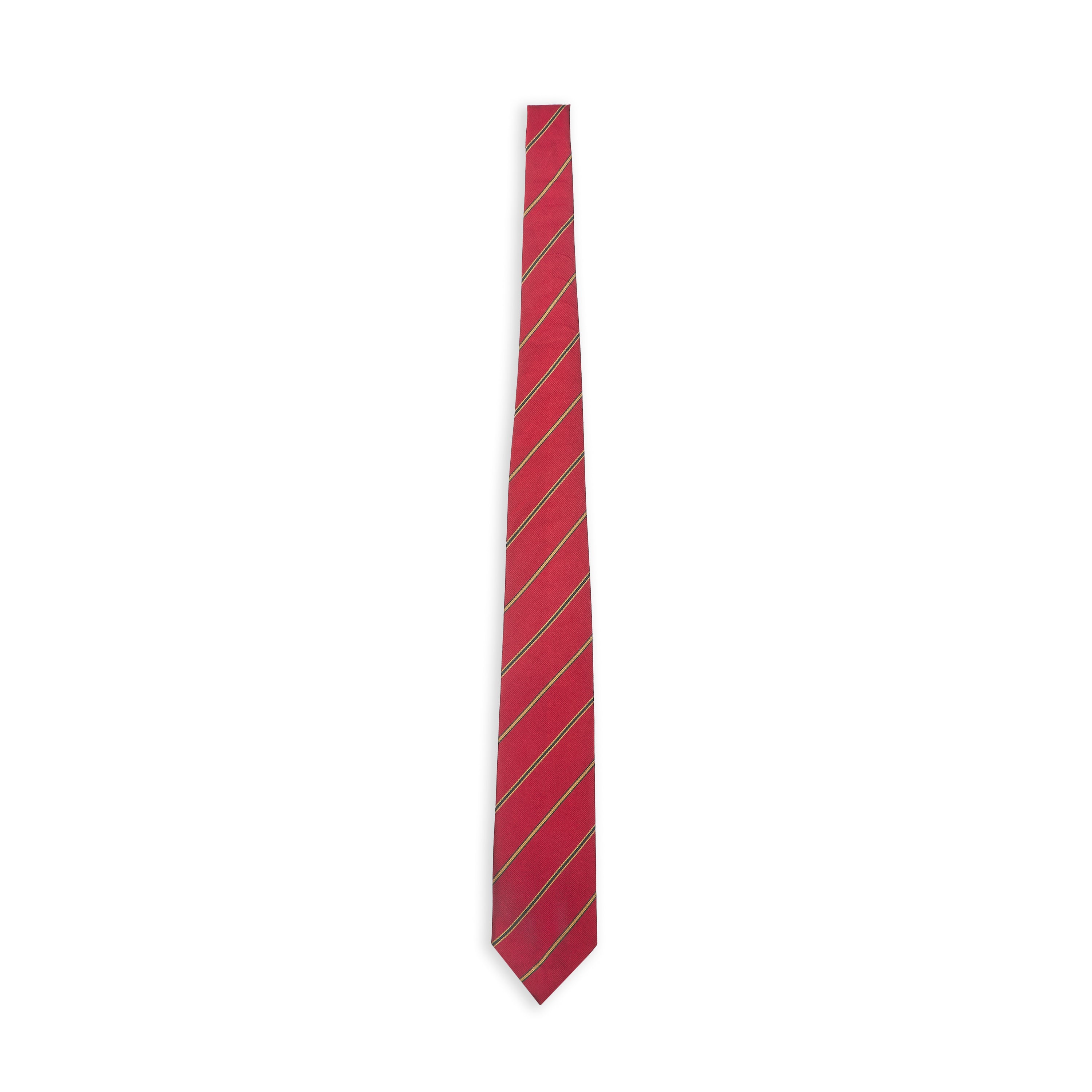 Silk Tie - Stripe Carmine