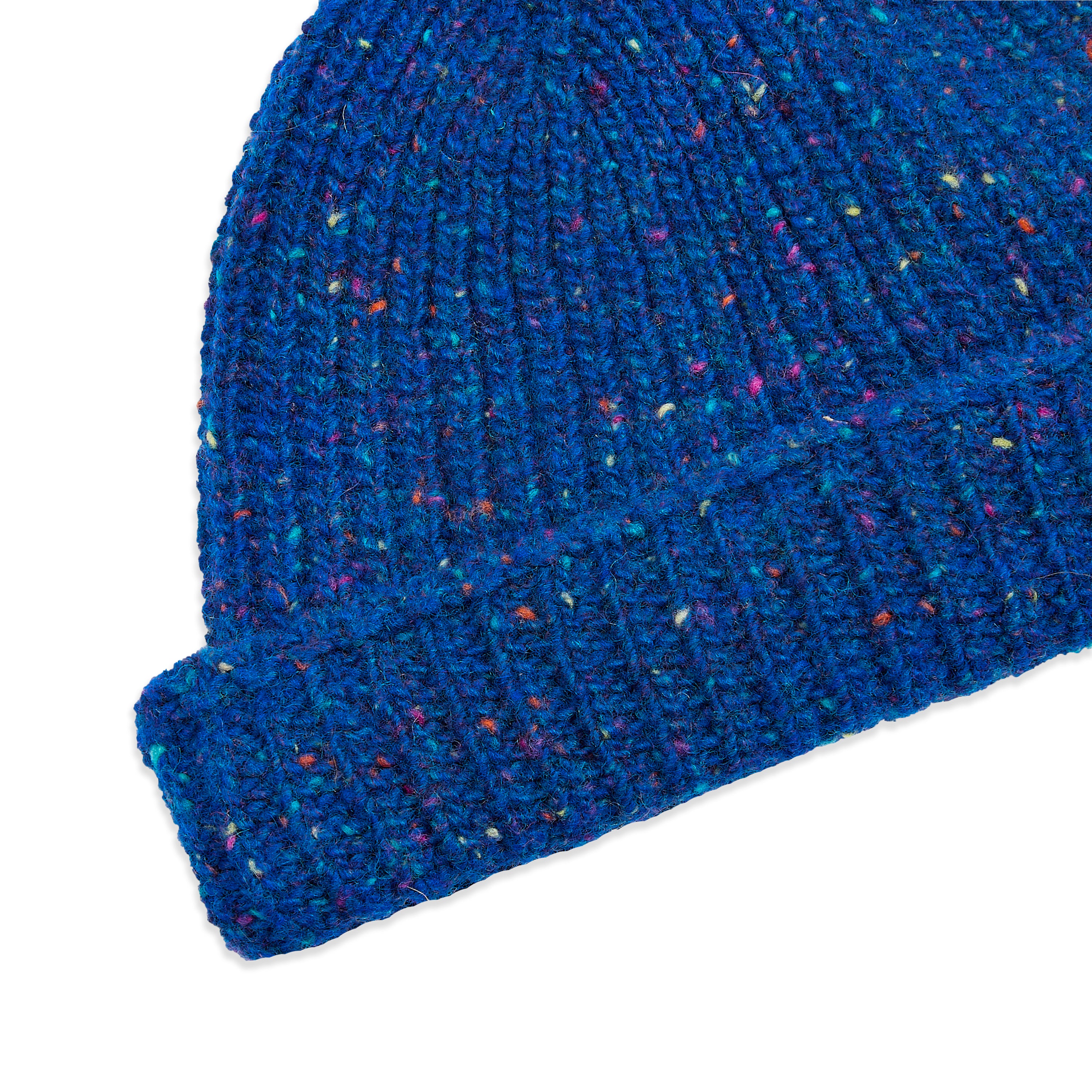 Donegal Wool Beanie Hat - Royal Blue