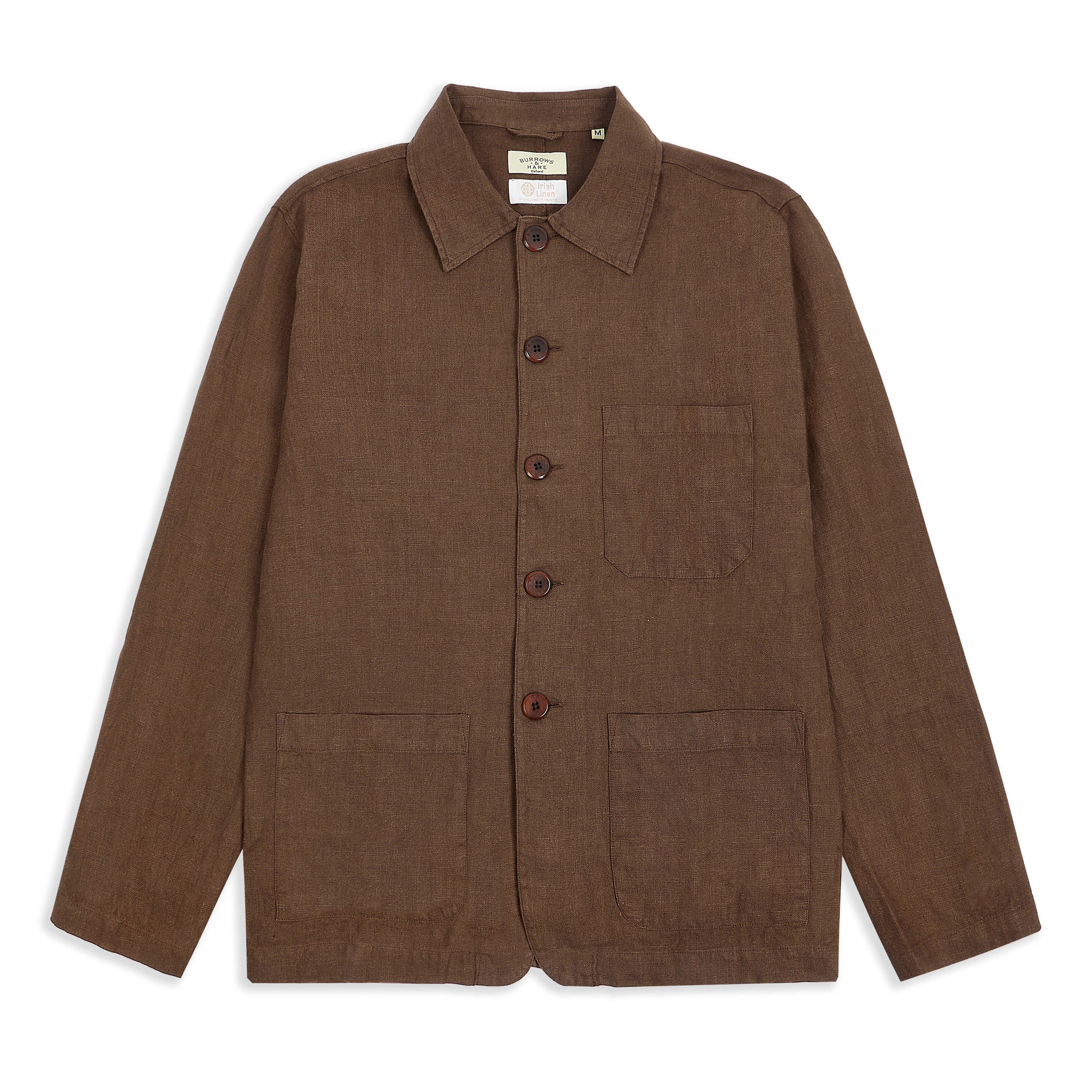 Burrows & Hare Linen Iffley Jacket - Brown