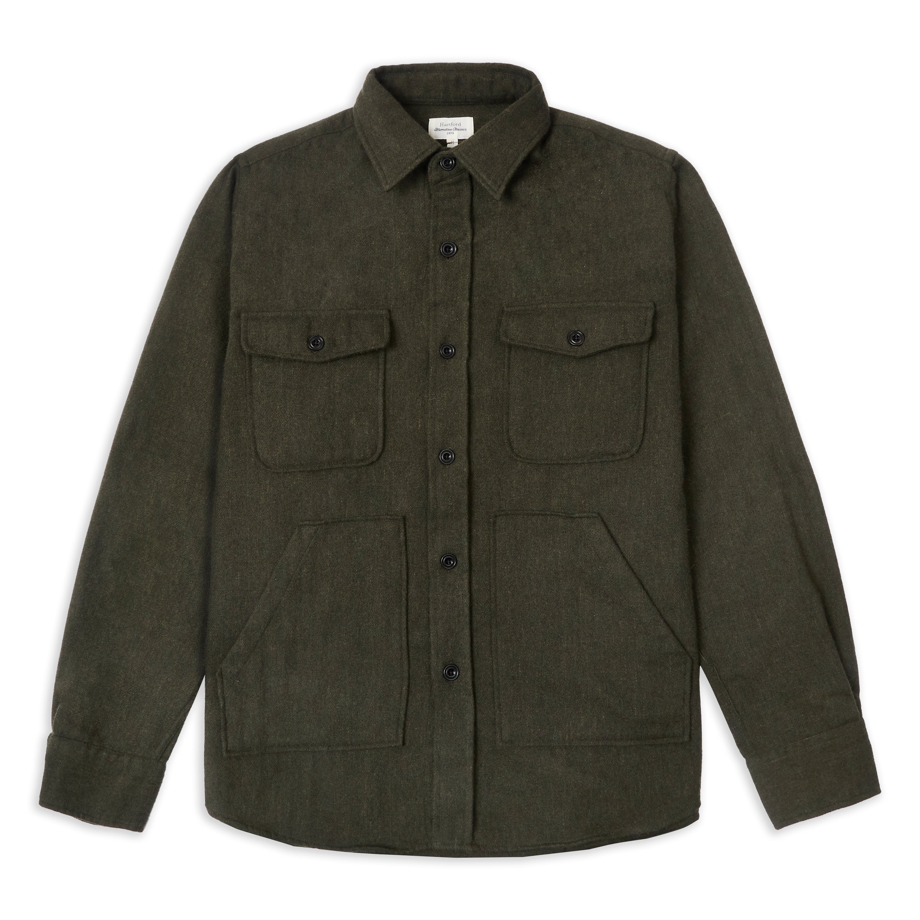 Hartford Peg Over Shirt - Army Green