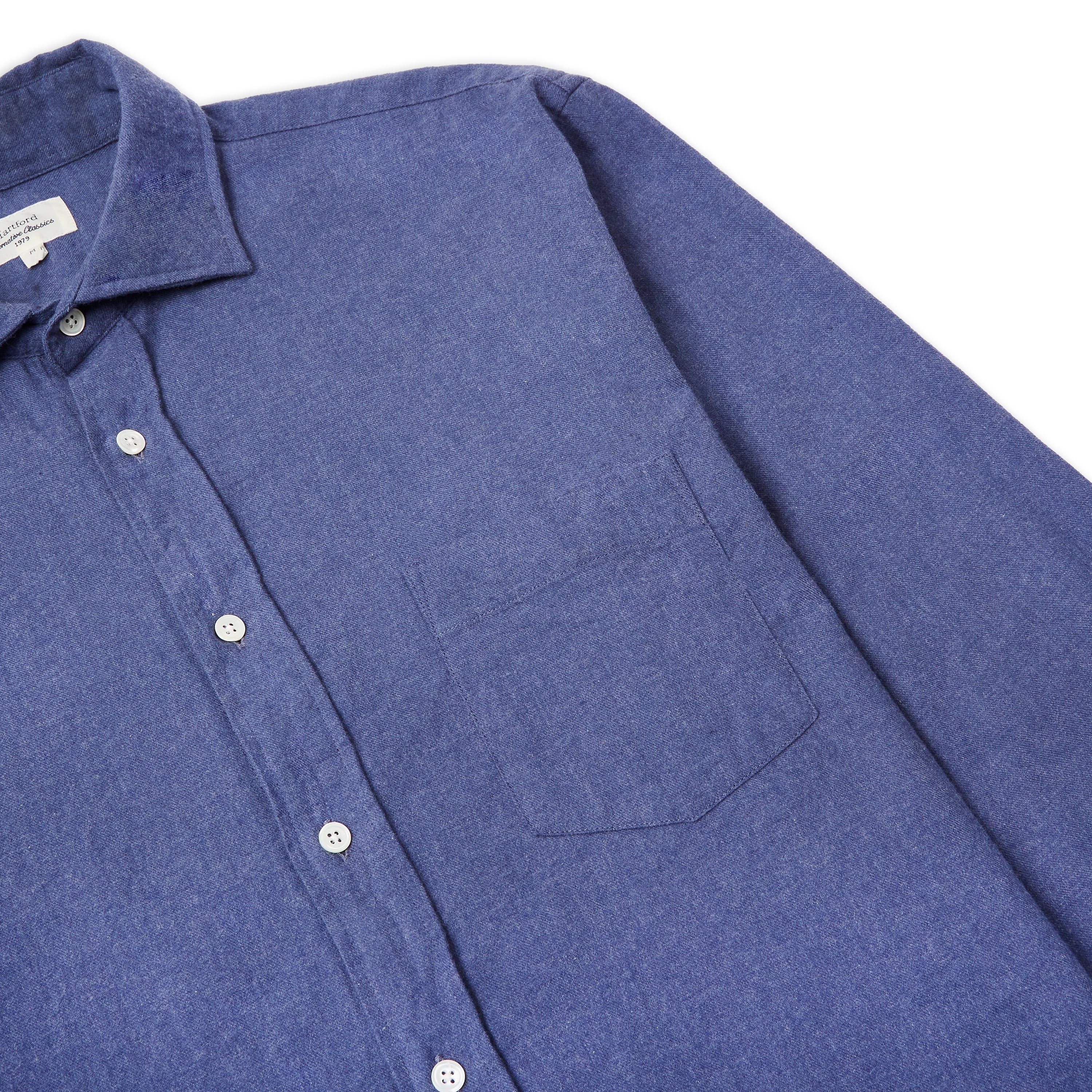 Hartford Paul Cotton Shirt - Blue