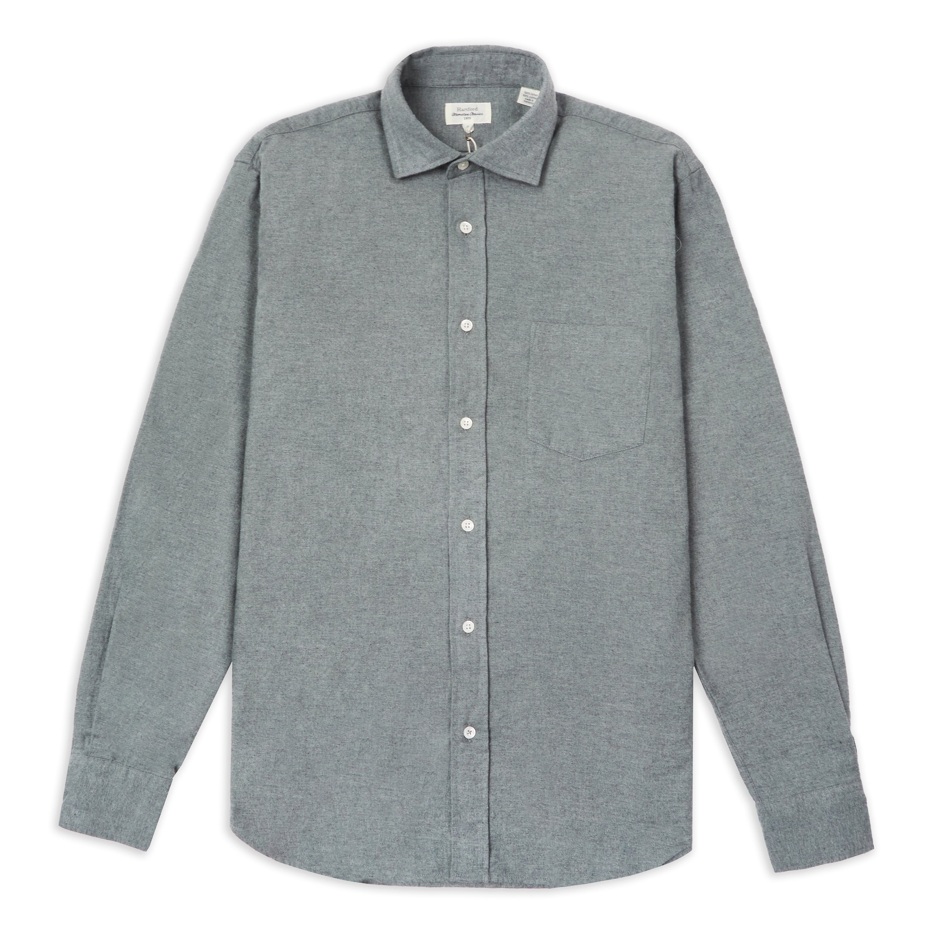 Hartford Paul Cotton Shirt -  Light Green