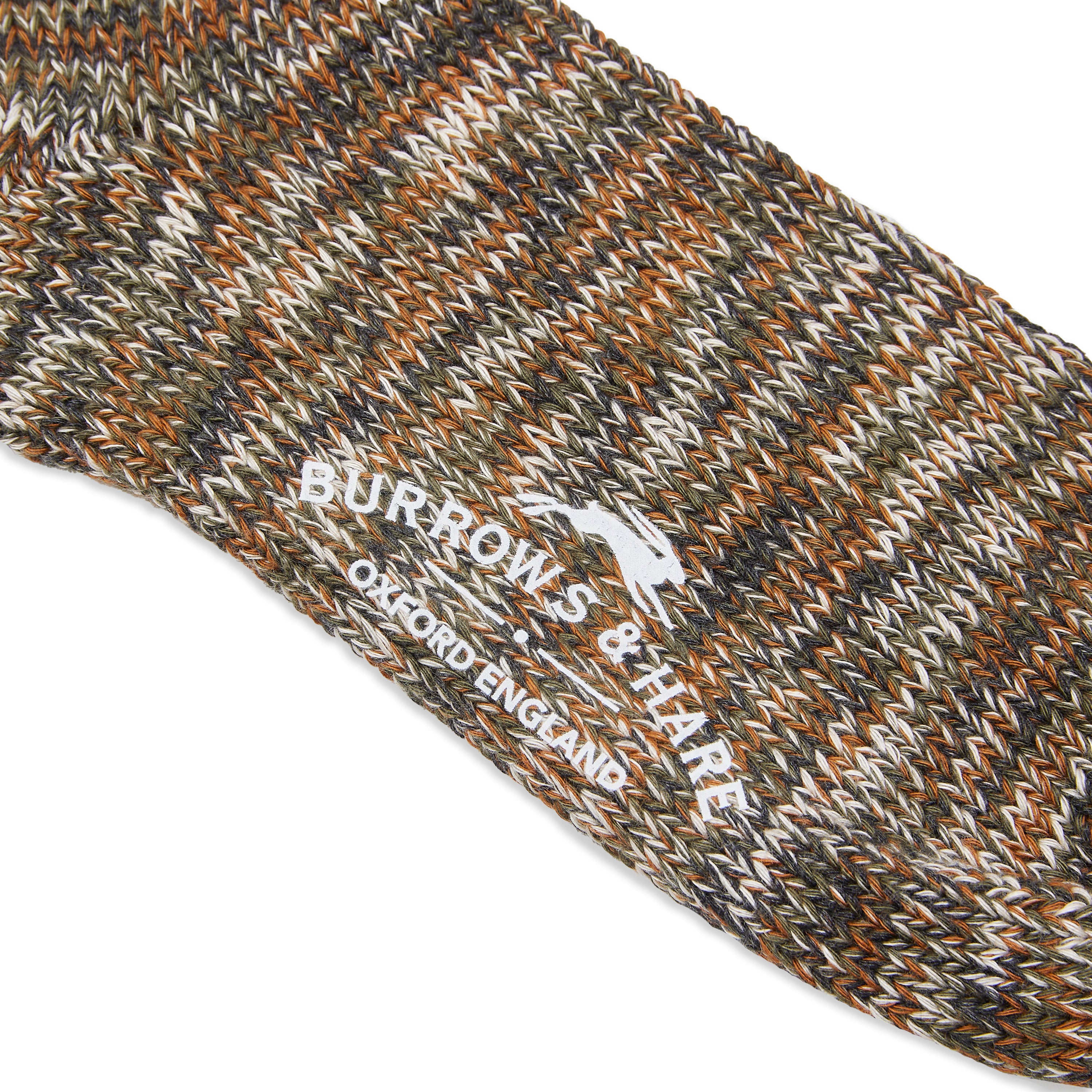 Burrows & Hare Fleck Socks - Dark Green