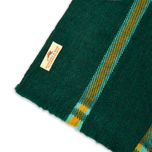 Burrows & Hare Cashmere & Merino Wool Scarf - Green Stripe