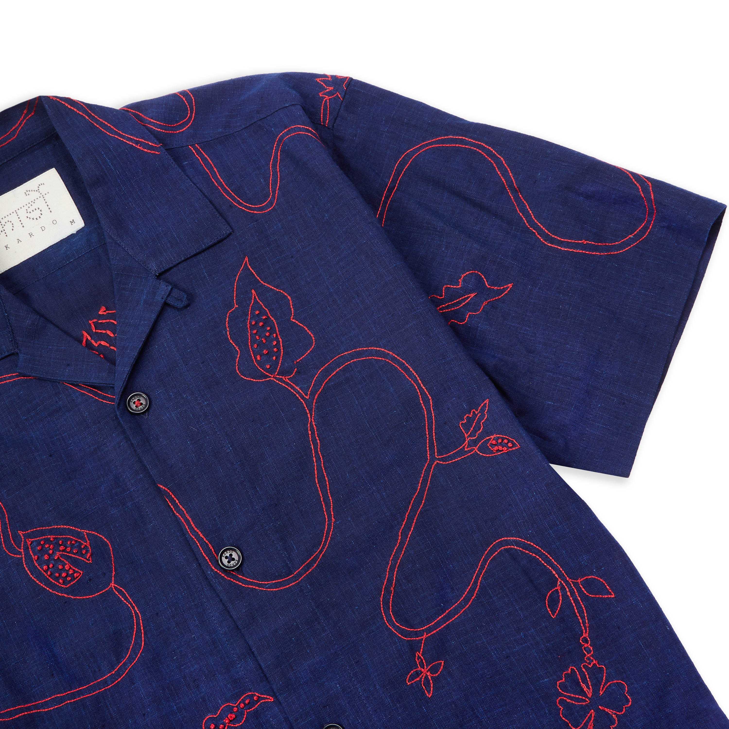 Kardo Ronen Short Sleeve Shirt - Indigo