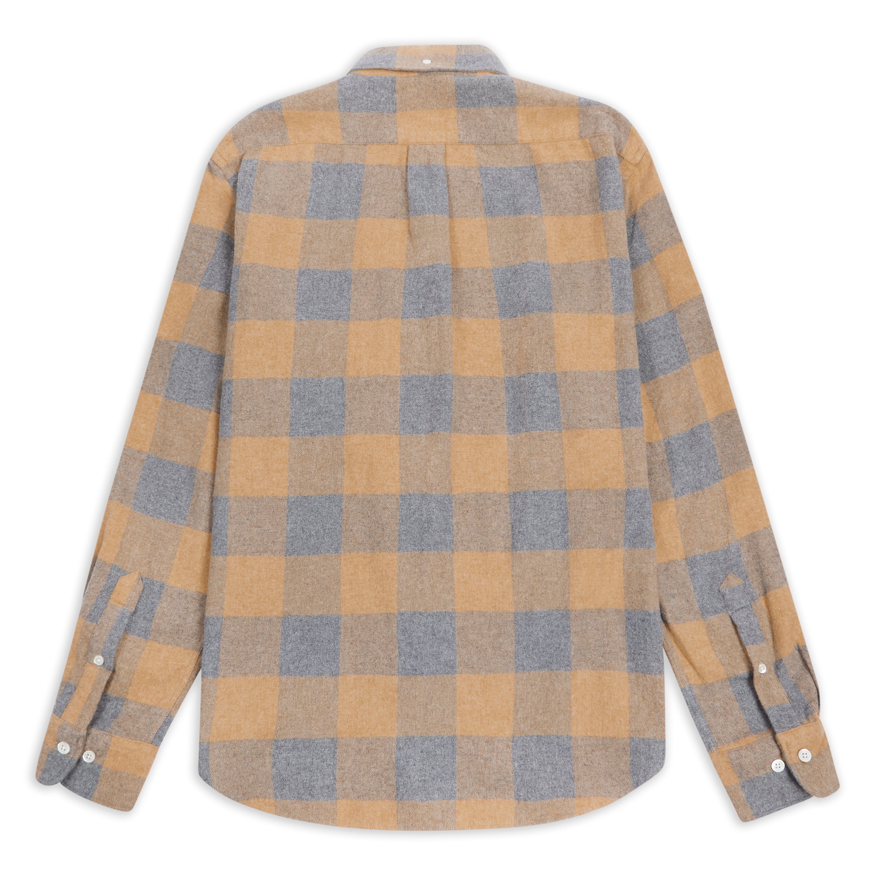 Pitt Cotton Shirt - Camel & Grey