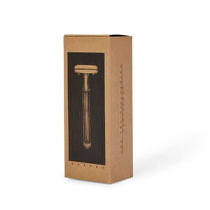 Burrows & Hare Double Edge Safety Razor & Stand - Green