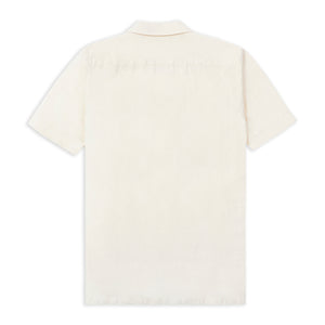 A.B.C.L. Camp Collar Short Sleeve Shirt - Light Dobby Off White