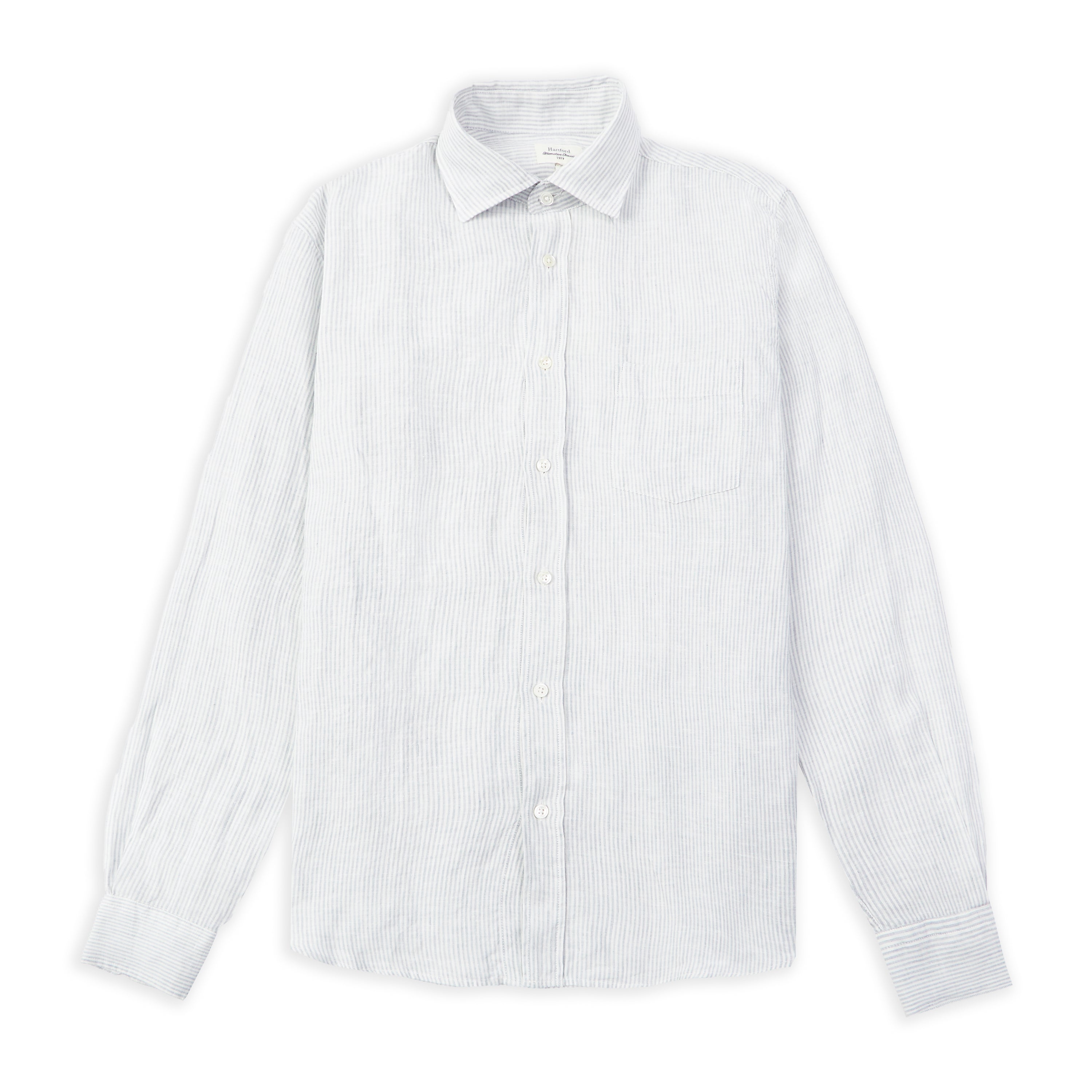 Linen Shirt - Stripe Grey